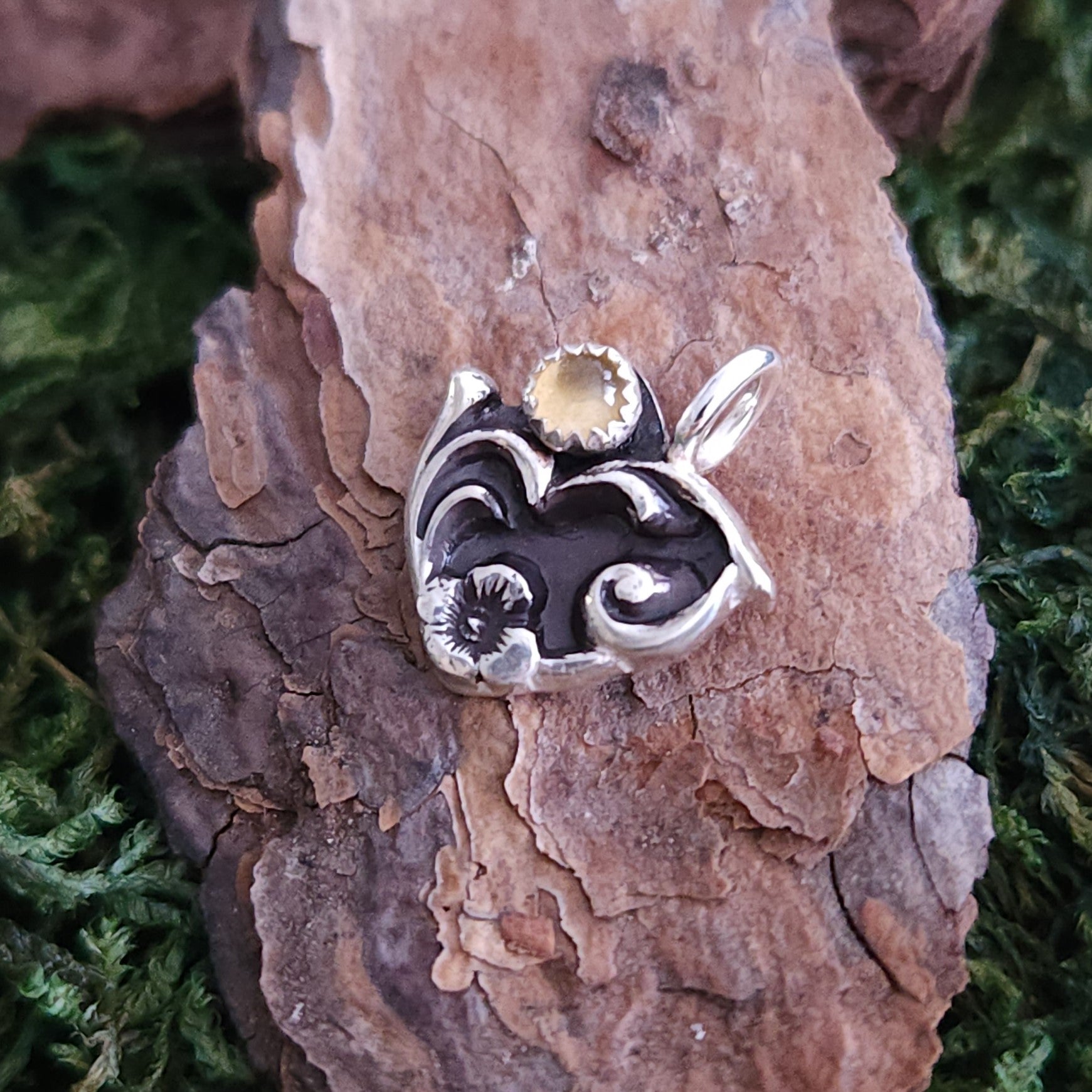 Tiny Victorian heart charm
