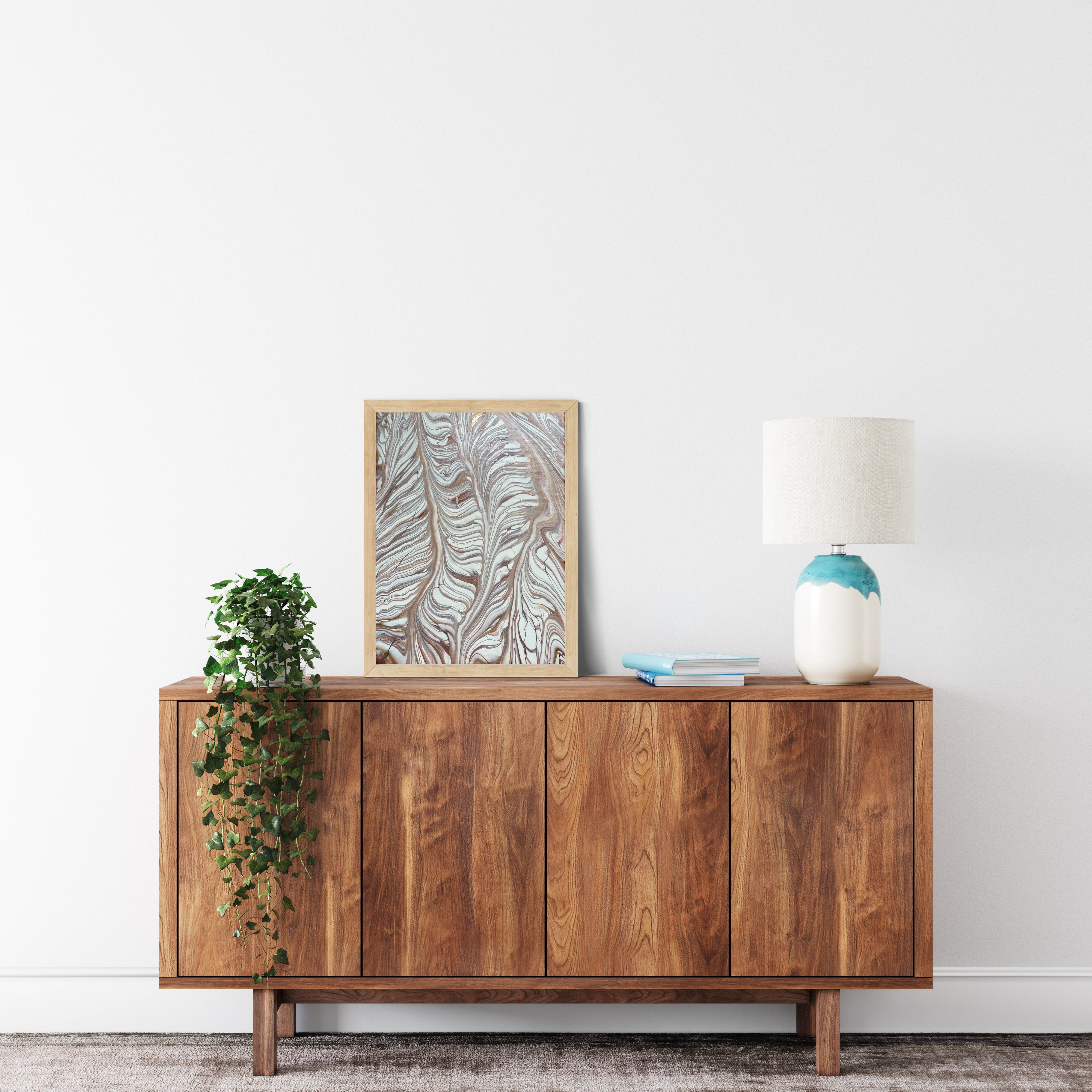 Neutral Abstract Acrylic Painting