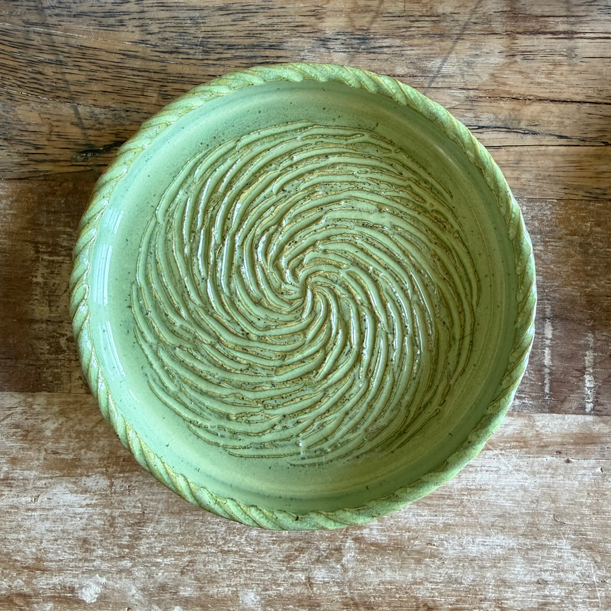 The Gathering Dish - Wheel Thrown Ceramic Garlic Grater & Dipping Dish with Brush