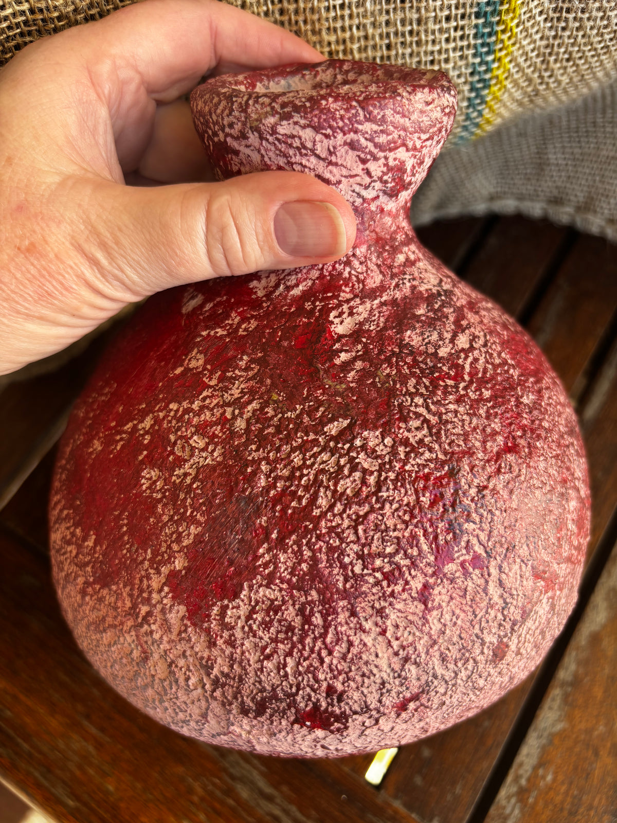 Reddish rustic vase