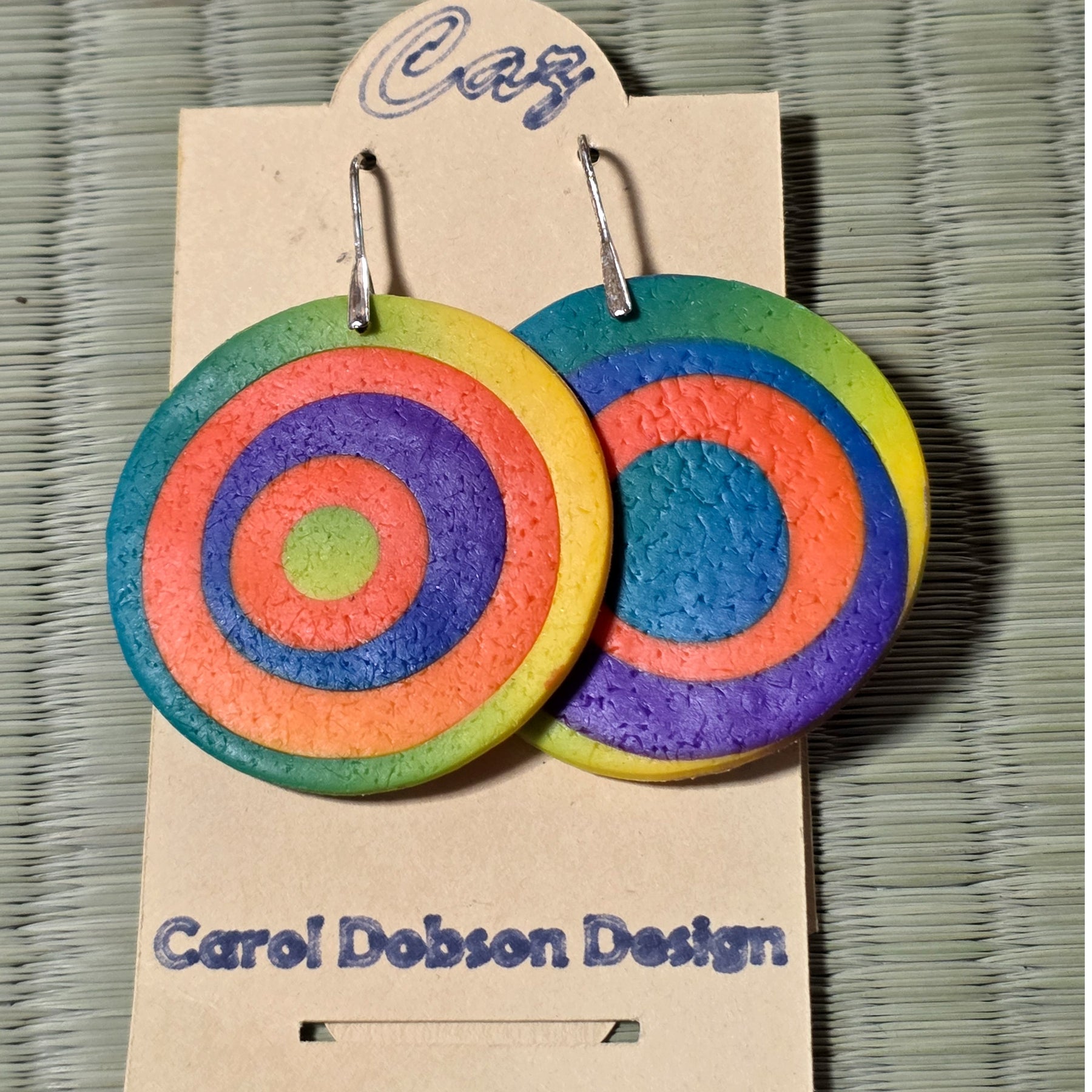 Round circle dangle earrings