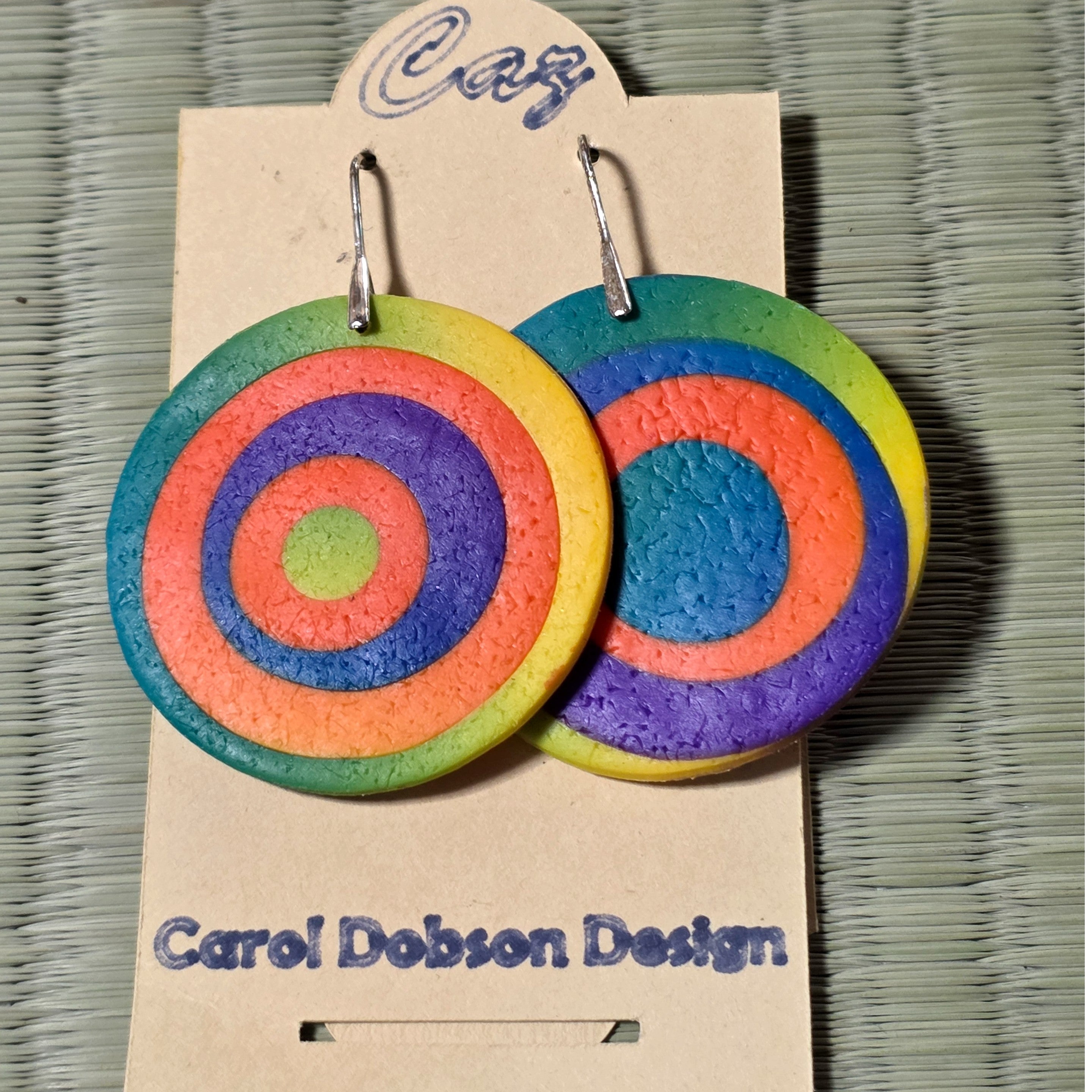 Round circle dangle earrings