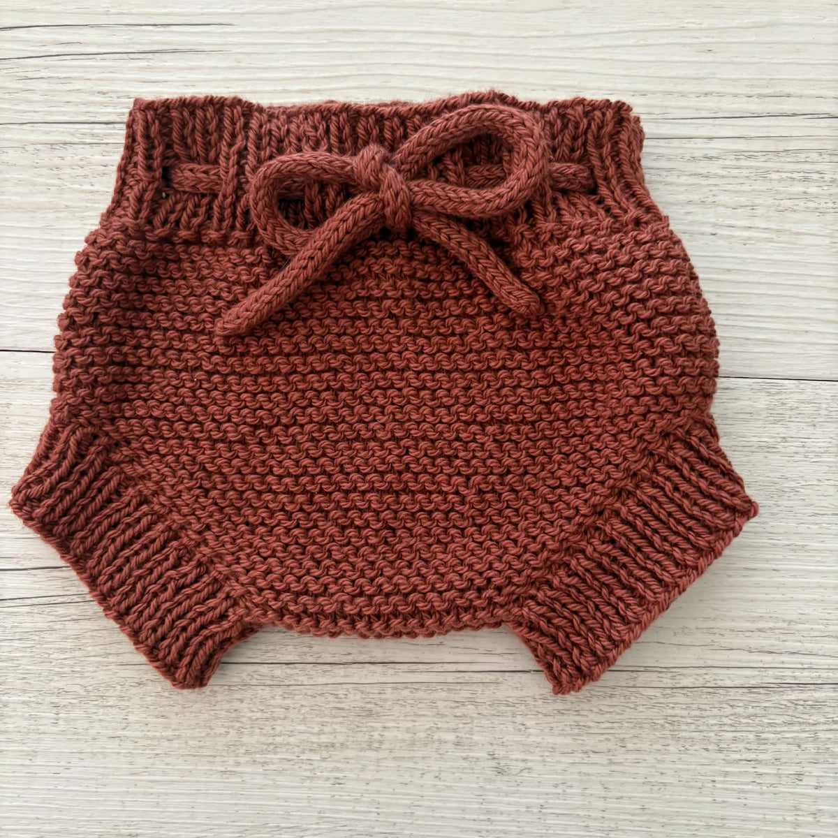 Hand Knitted Nappy Cover, Booties & Bib