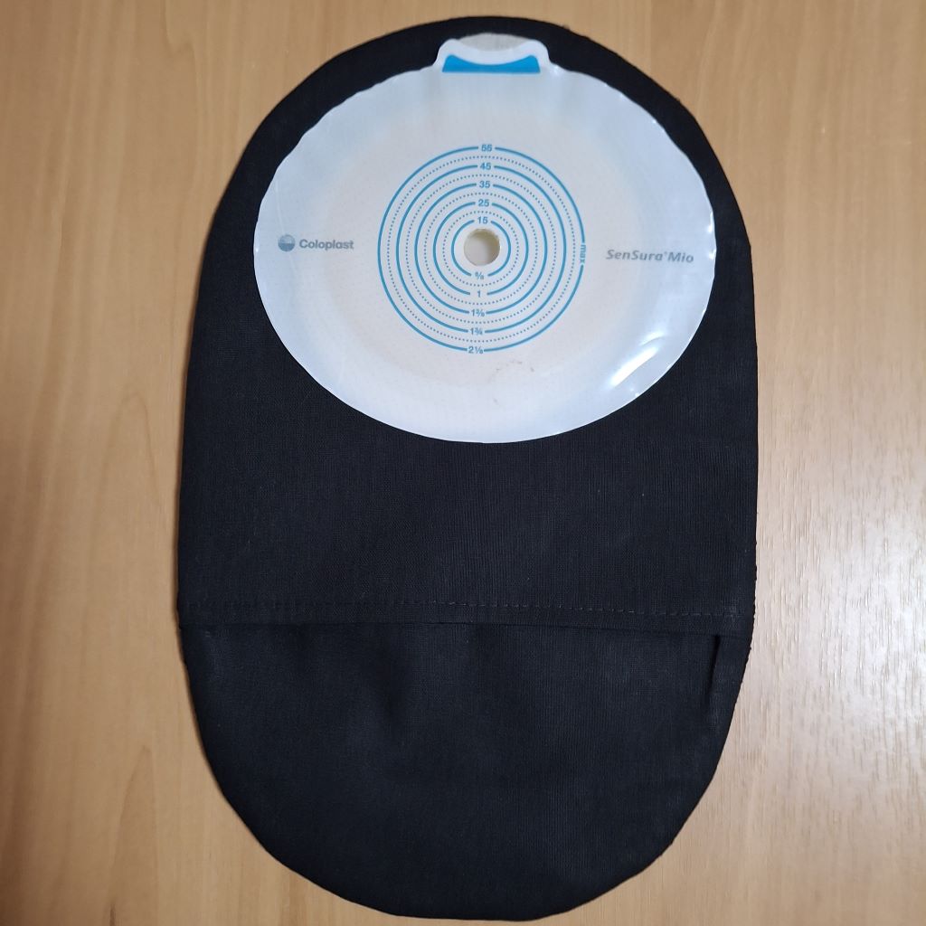 STOMA BAG COVER LARGE LACE BLACK  Suitable for Ileostomy, Colostomy, Urostomy