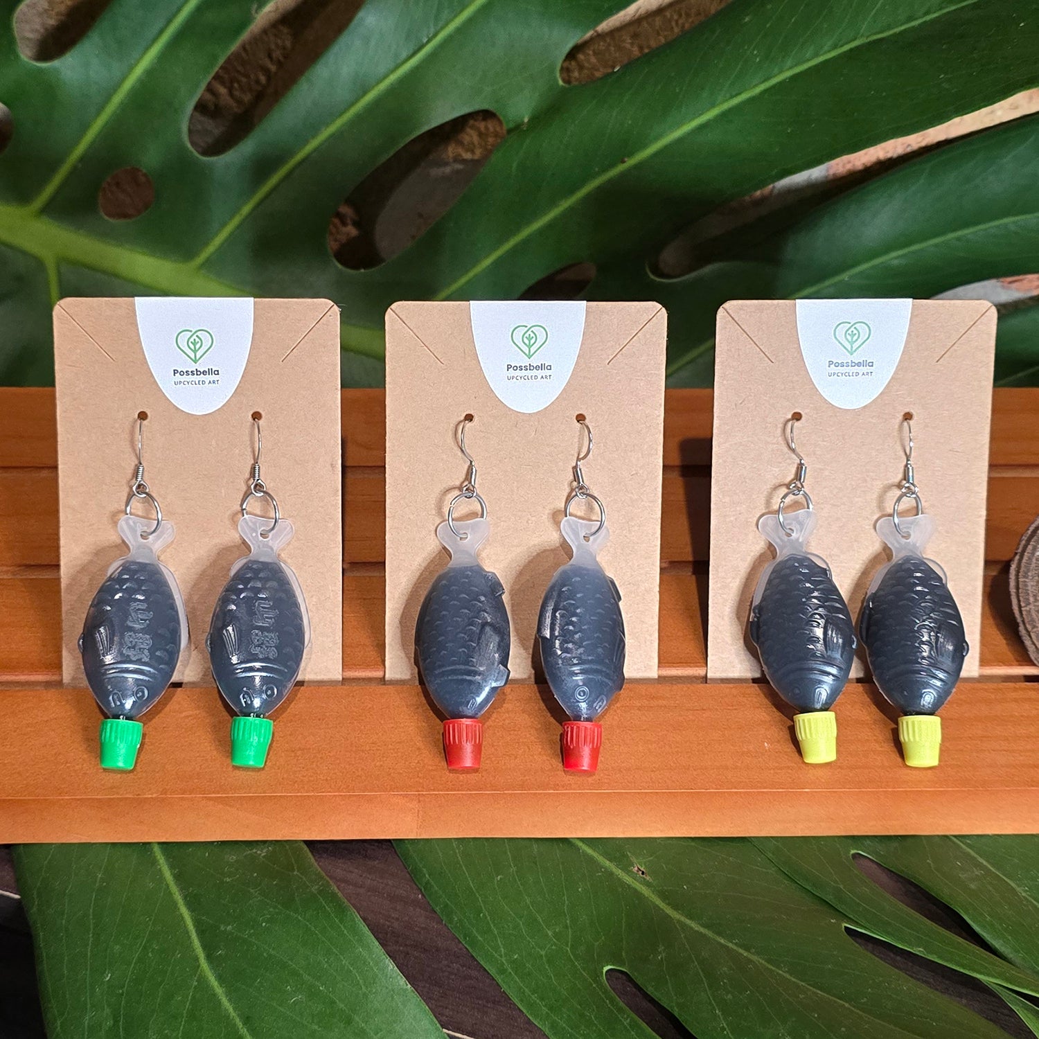 Upcycled Sushi Fish Earrings