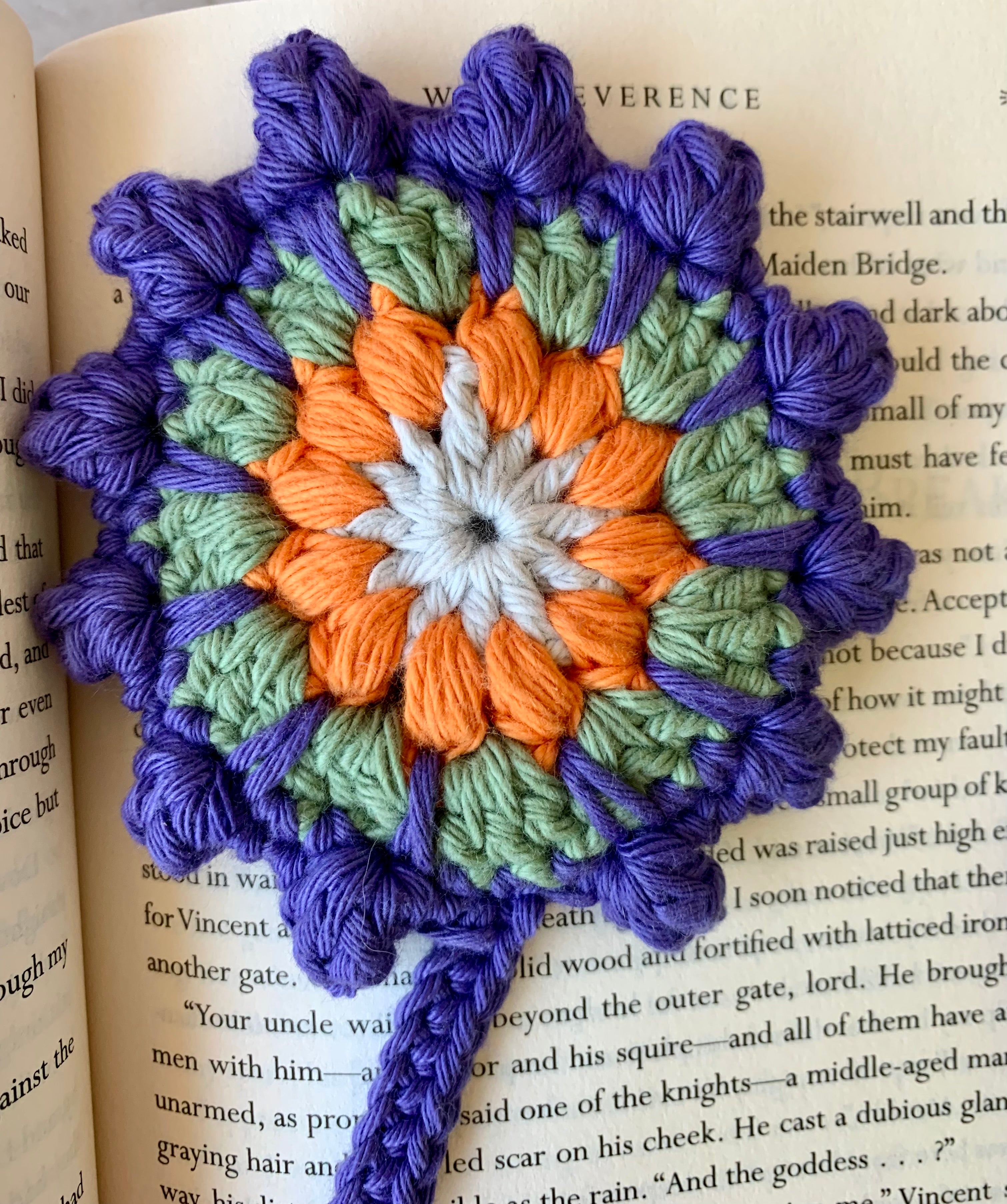 Crochet Mandala Bookmark – Handmade Boho Bookmark – Cotton Lace Book Mark – Book Lover Gift– Teacher Gift