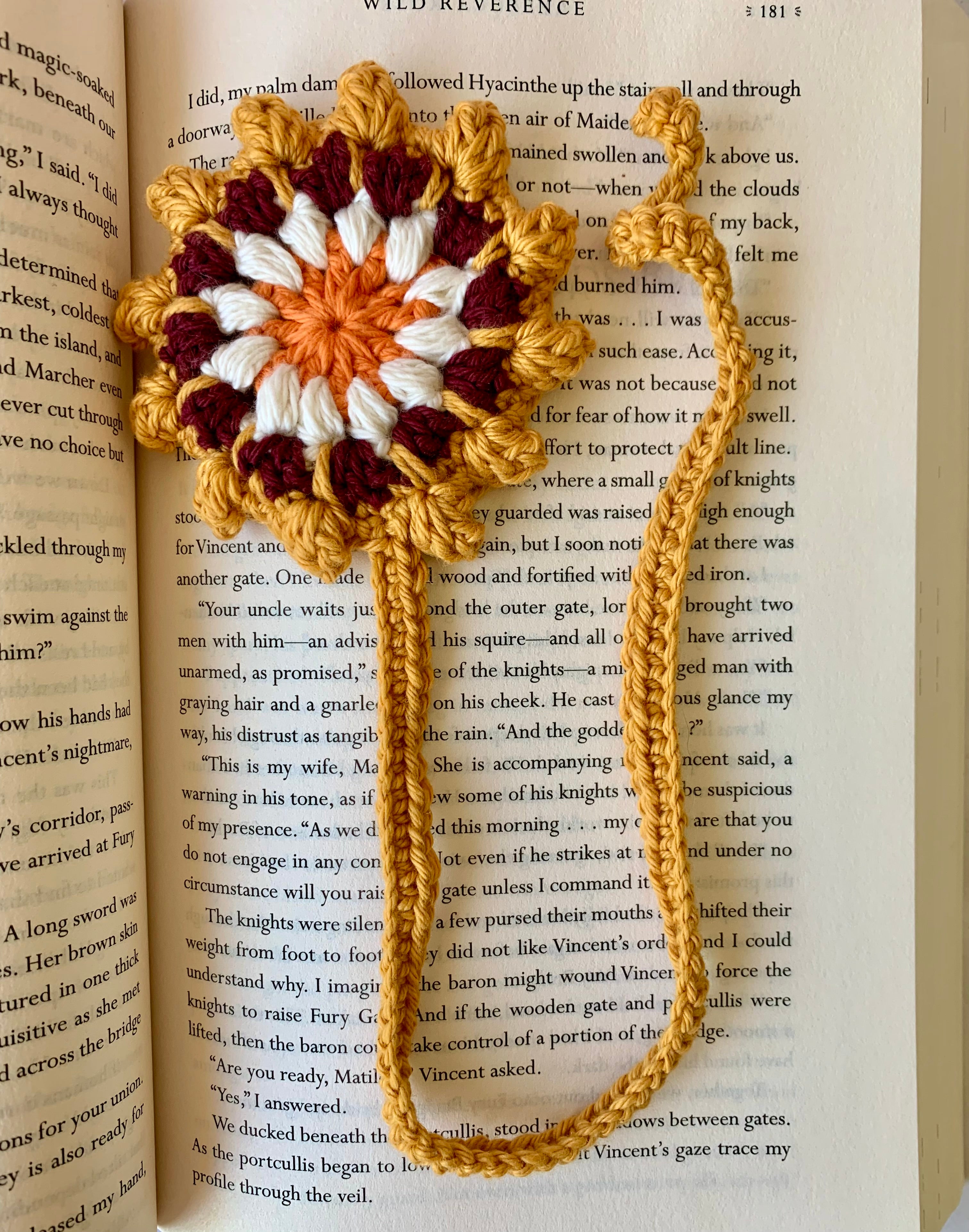 Crochet Mandala Bookmark – Handmade Boho Bookmark – Cotton Lace Book Mark – Book Lover Gift– Teacher Gift