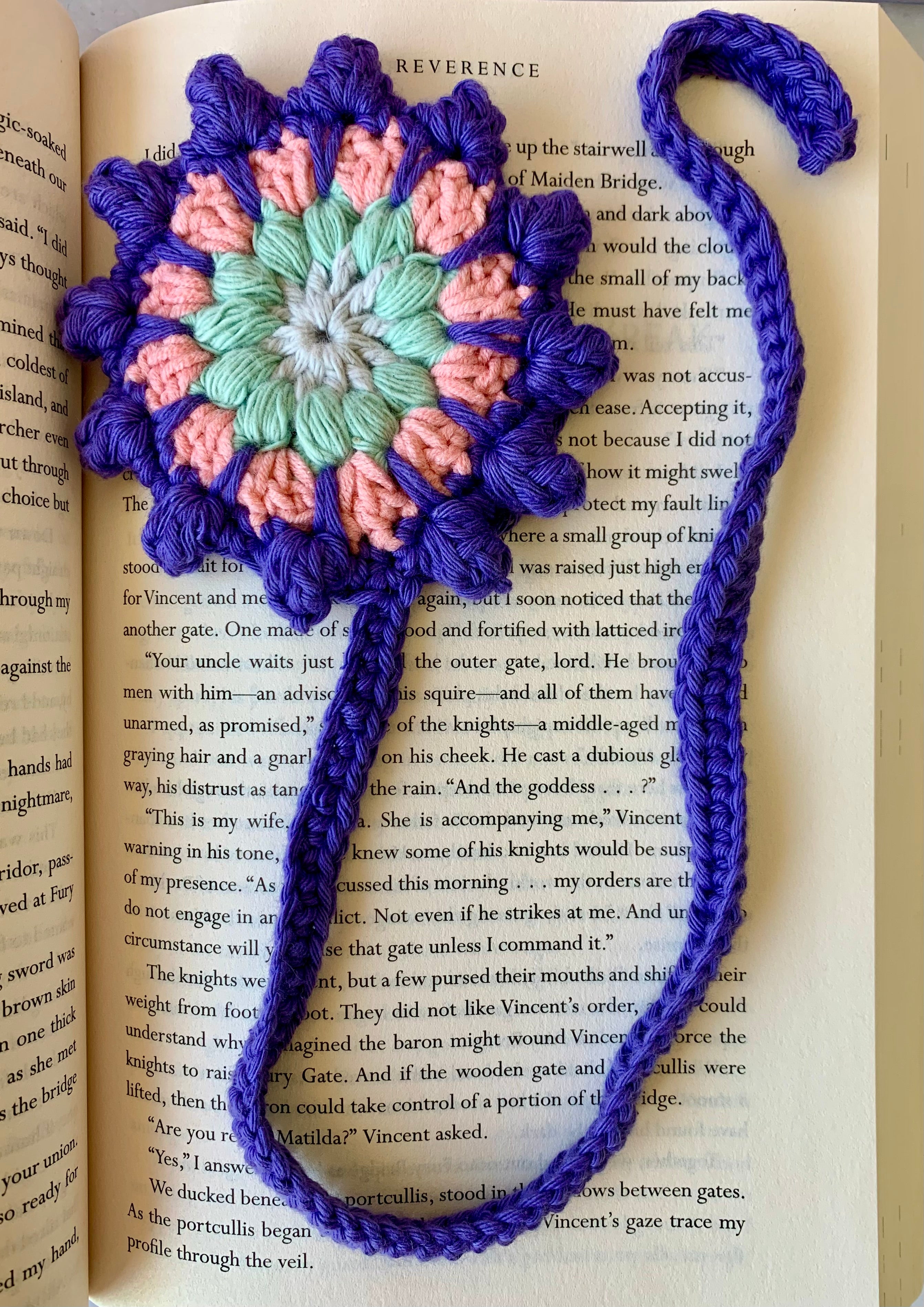 Crochet Mandala Bookmark – Handmade Boho Bookmark – Cotton Lace Book Mark – Book Lover Gift– Teacher Gift
