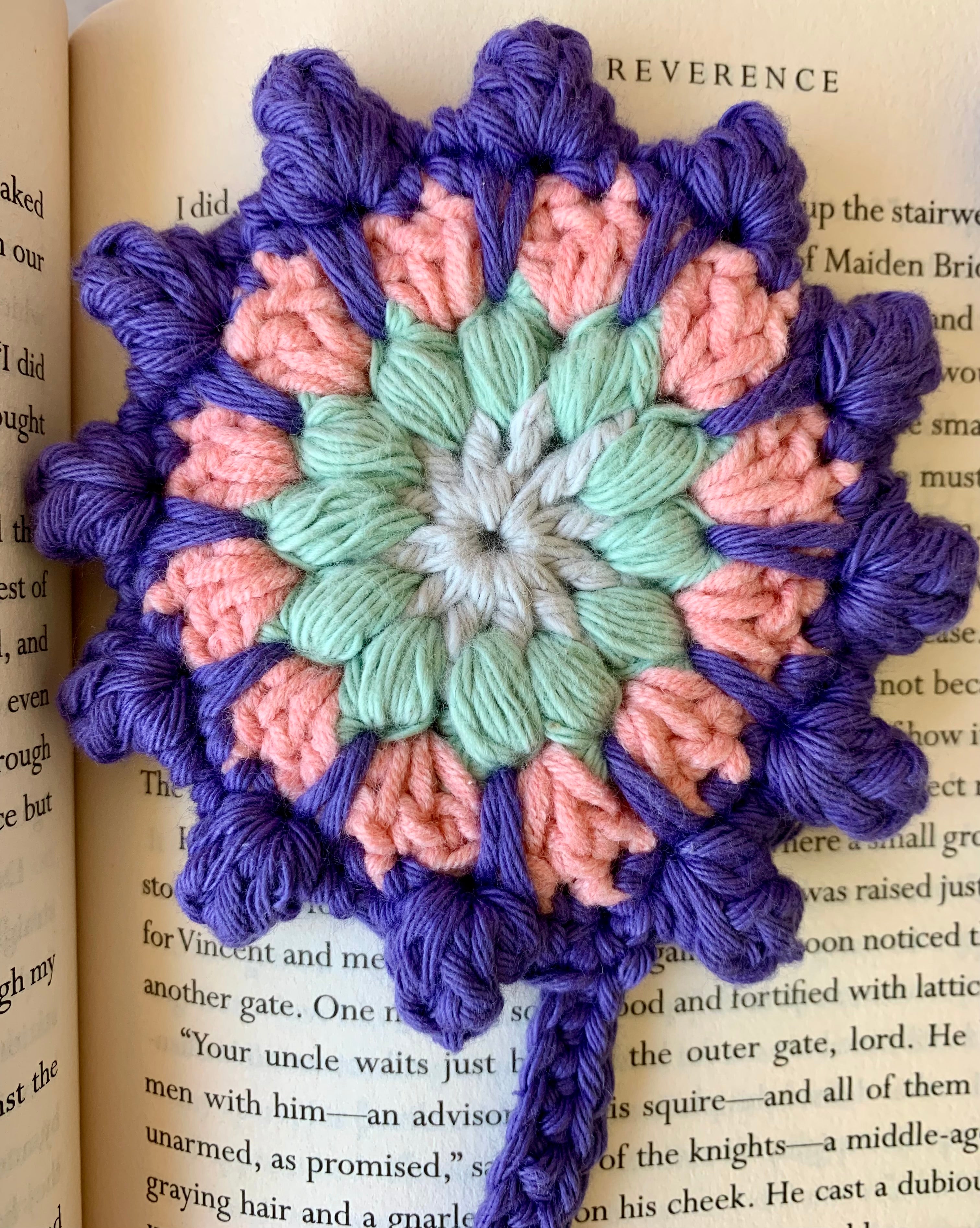 Crochet Mandala Bookmark – Handmade Boho Bookmark – Cotton Lace Book Mark – Book Lover Gift– Teacher Gift