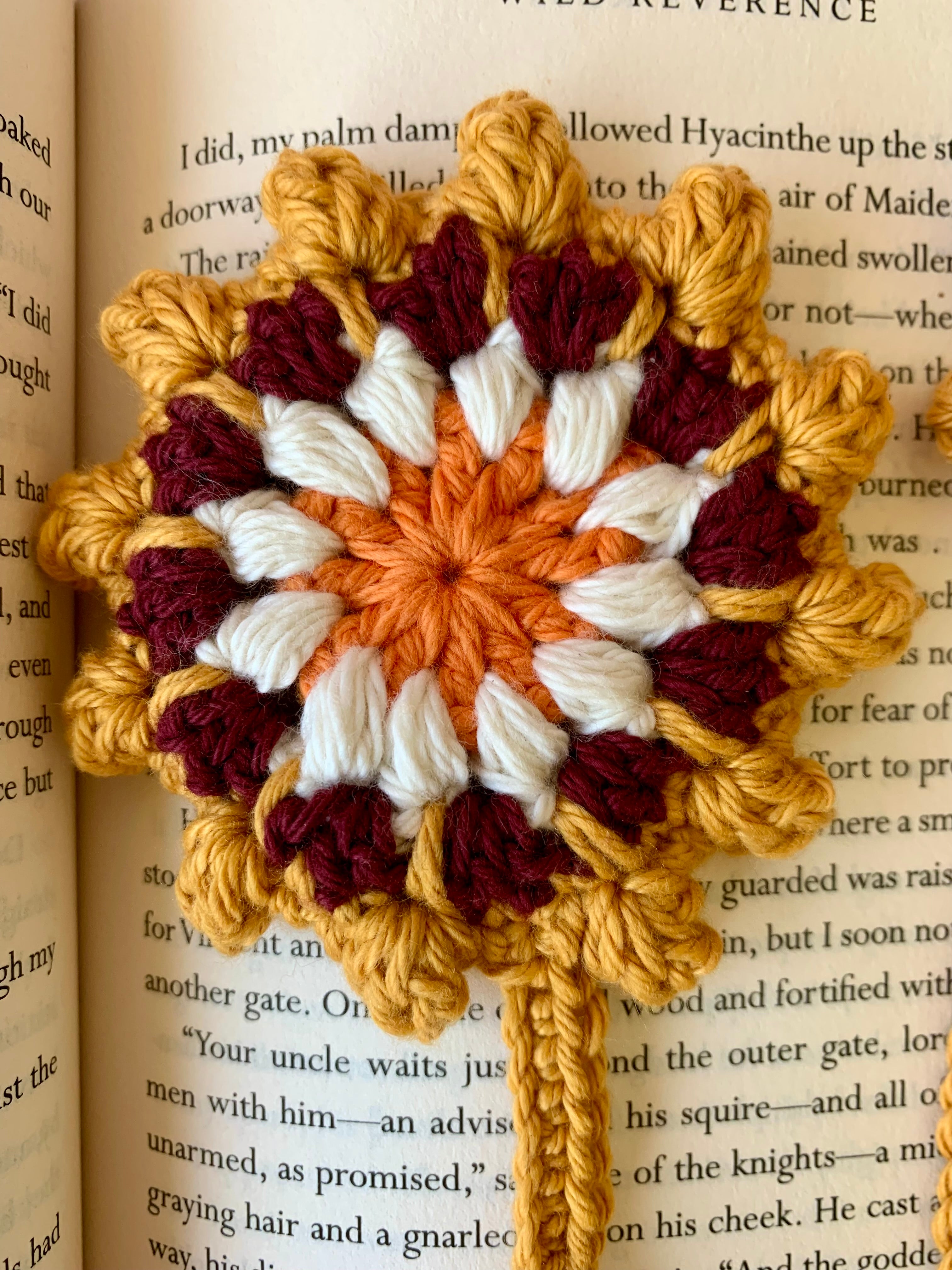 Crochet Mandala Bookmark – Handmade Boho Bookmark – Cotton Lace Book Mark – Book Lover Gift– Teacher Gift