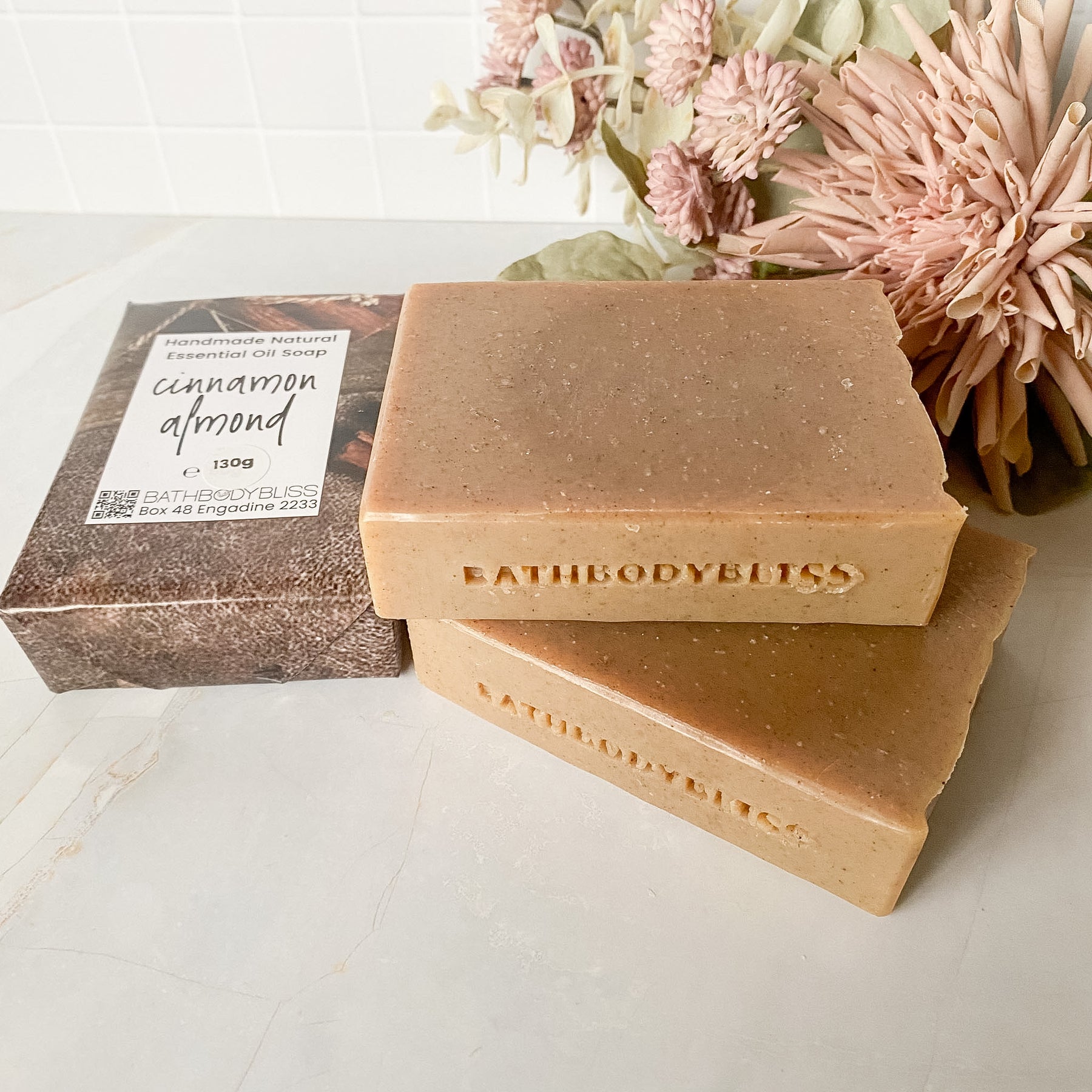 Cinnamon Almond - Handmade Vegan Essential Oil Soap with Almond Meal