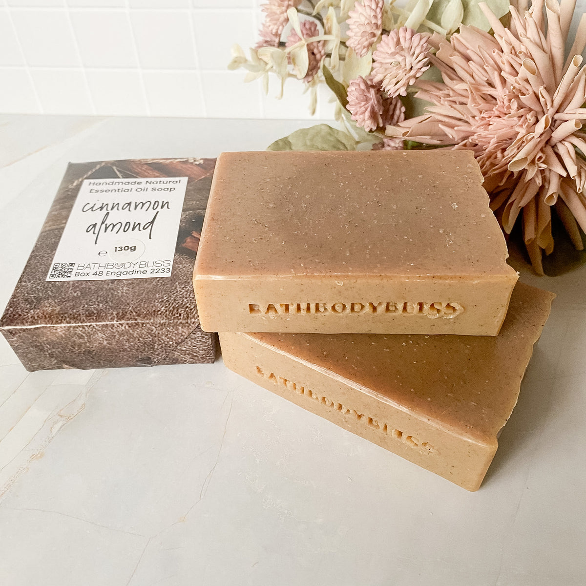 Cinnamon Almond - Handmade Vegan Essential Oil Soap with Almond Meal
