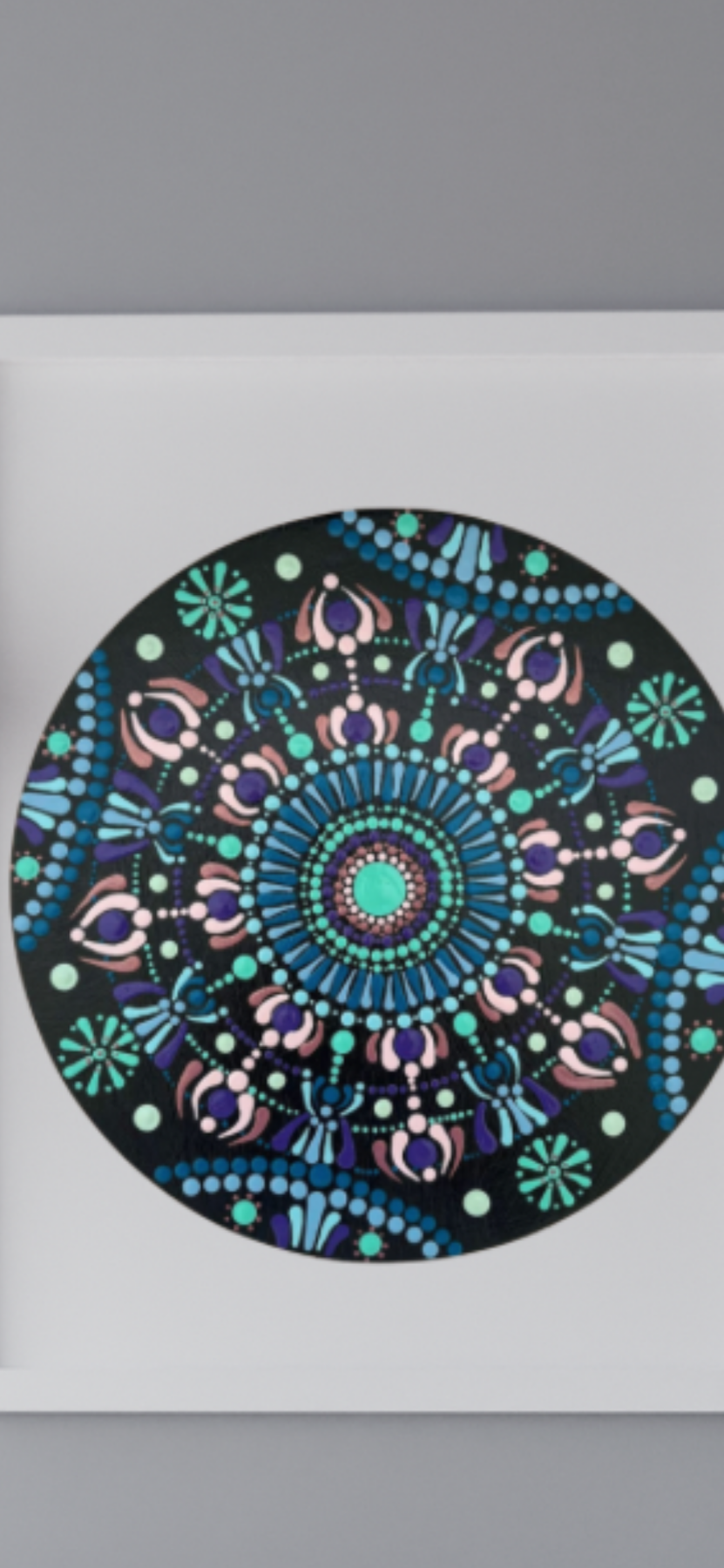 Grapella Acrylic Hand-dotted Mandala