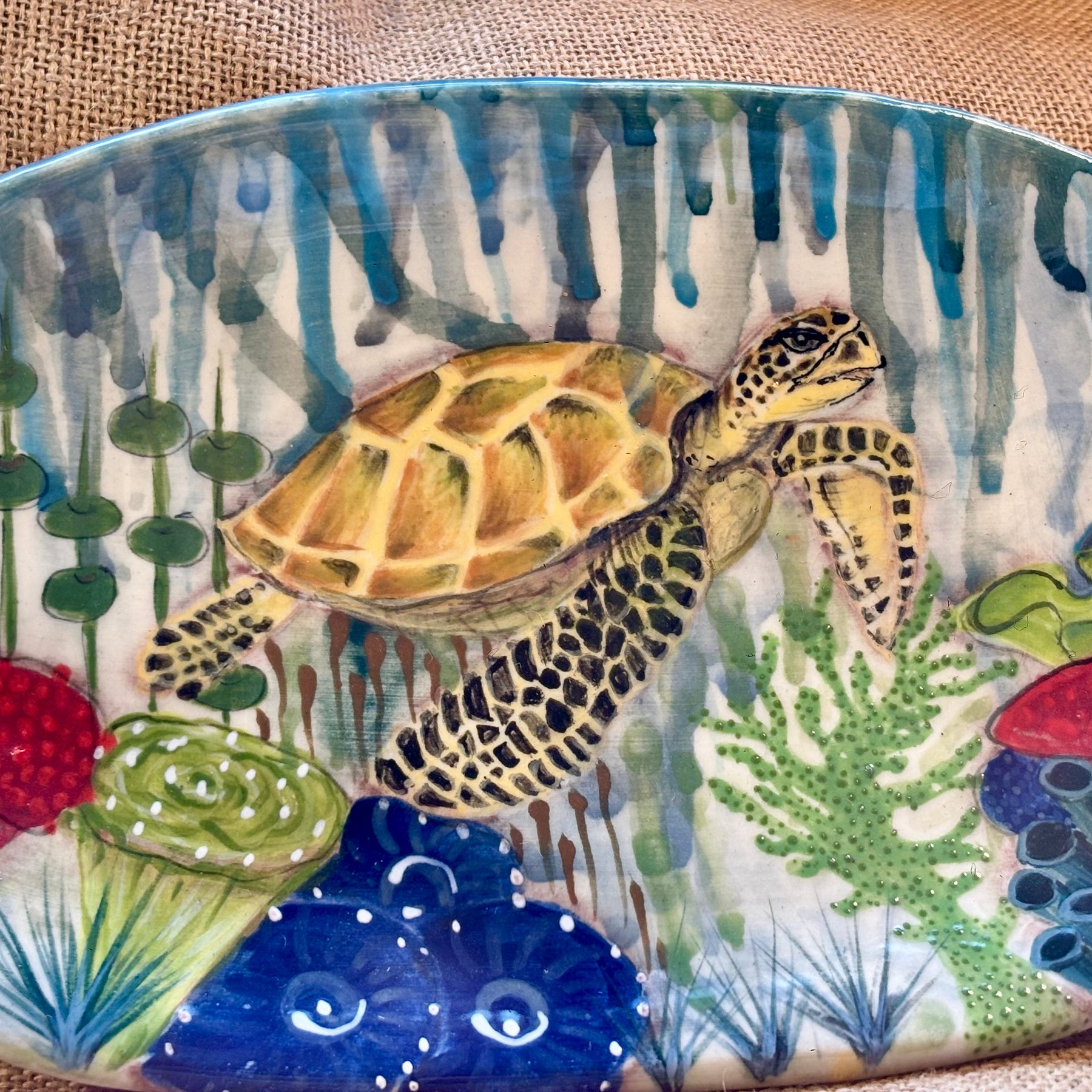 Handmade Sea Turtle Platter