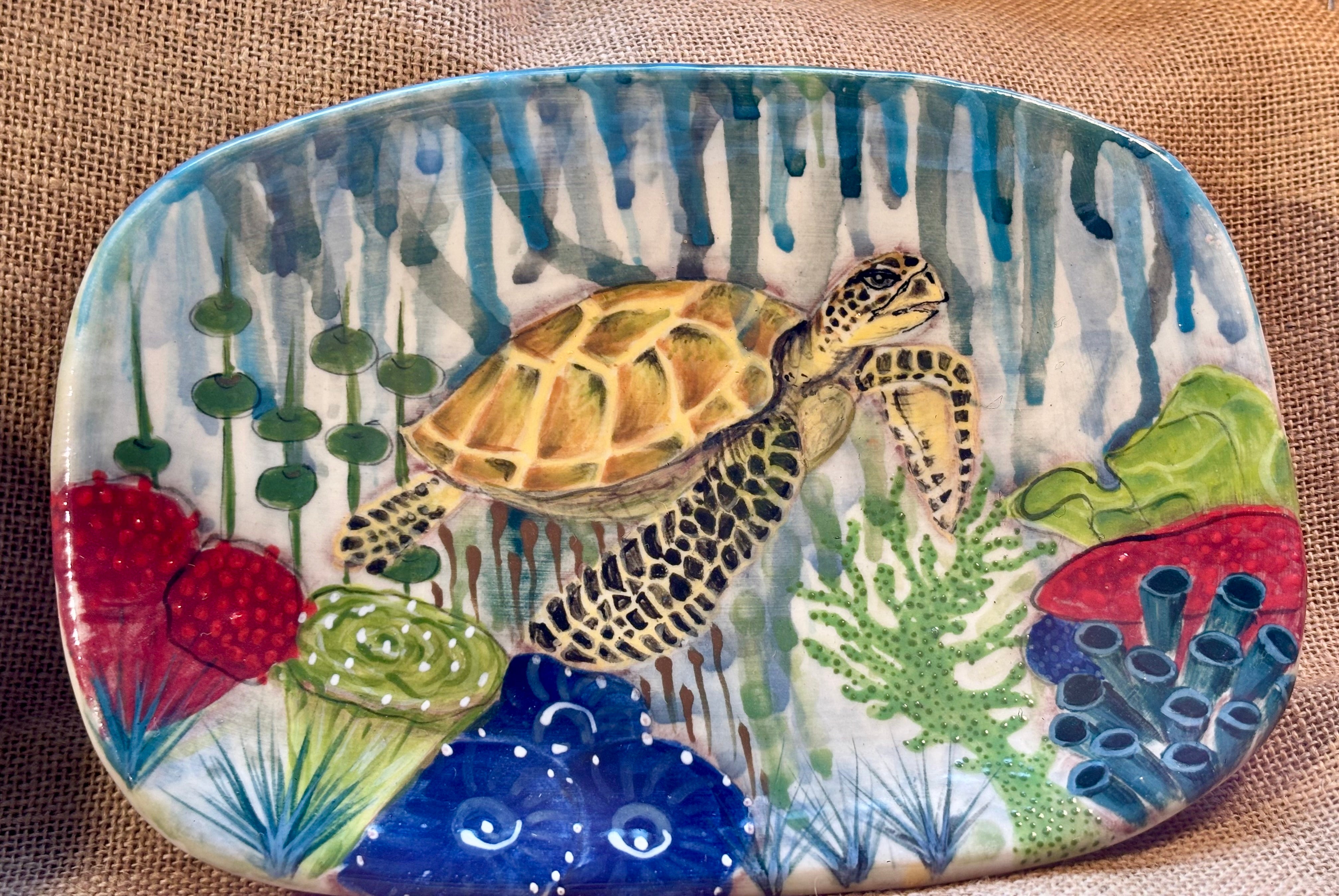 Handmade Sea Turtle Platter