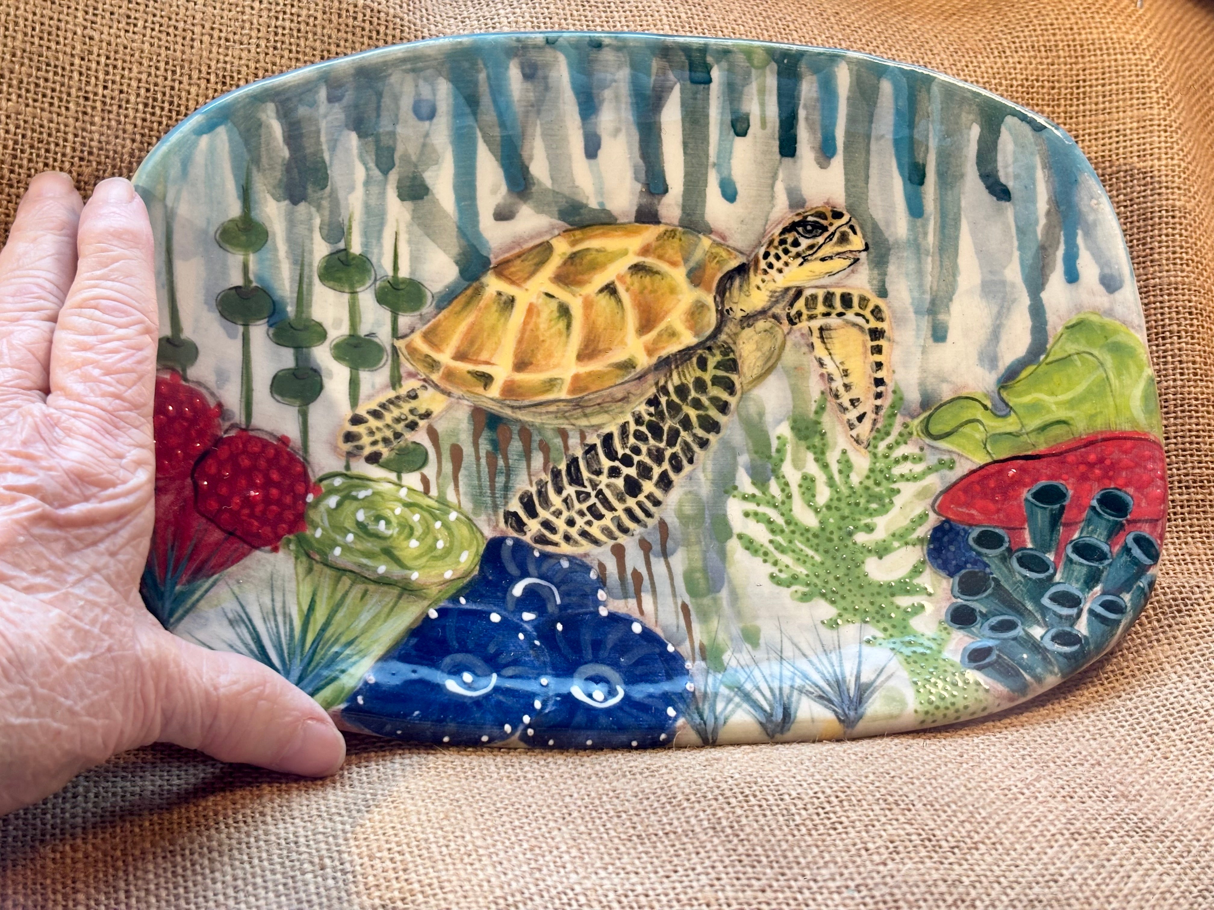 Handmade Sea Turtle Platter