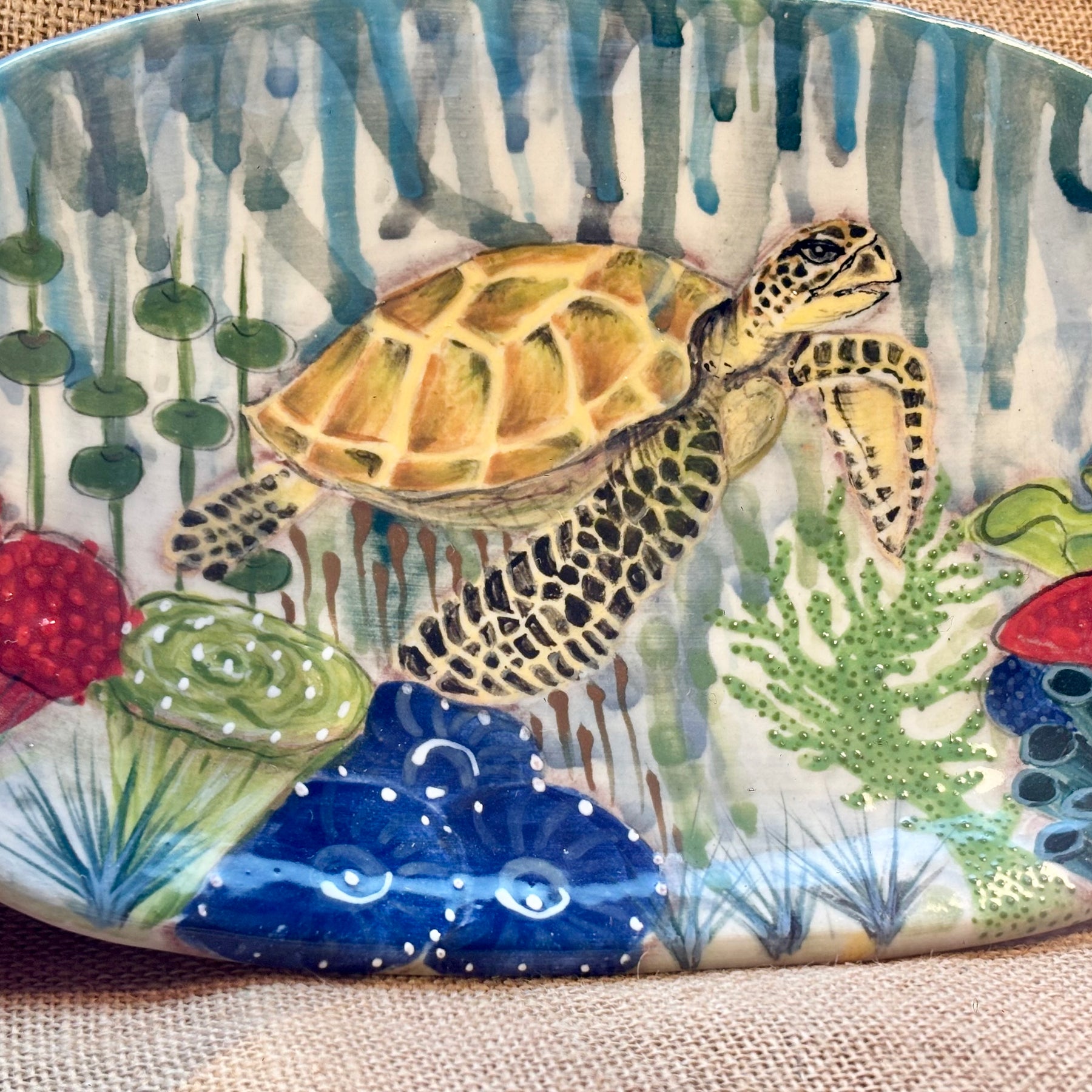 Handmade Sea Turtle Platter