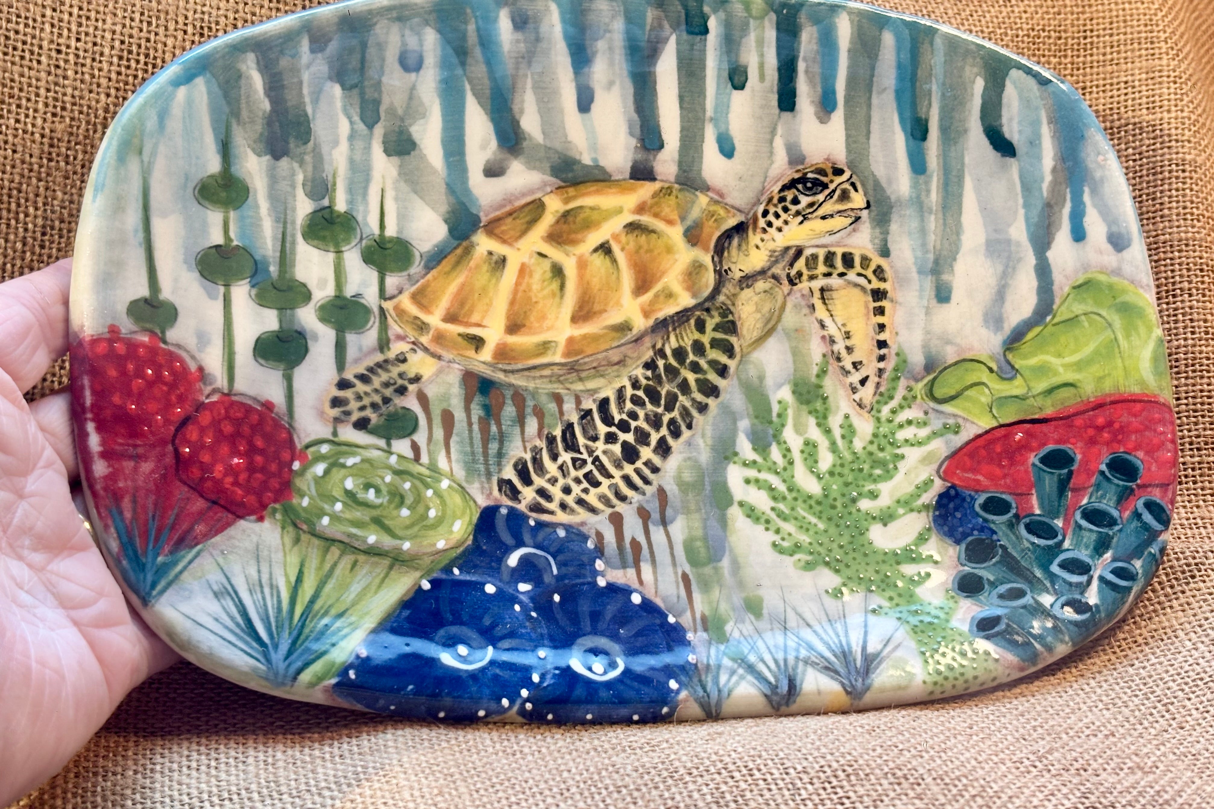 Handmade Sea Turtle Platter
