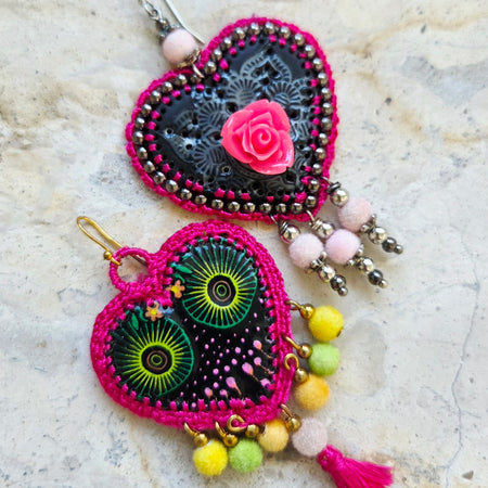 Mexican Heart Earrings