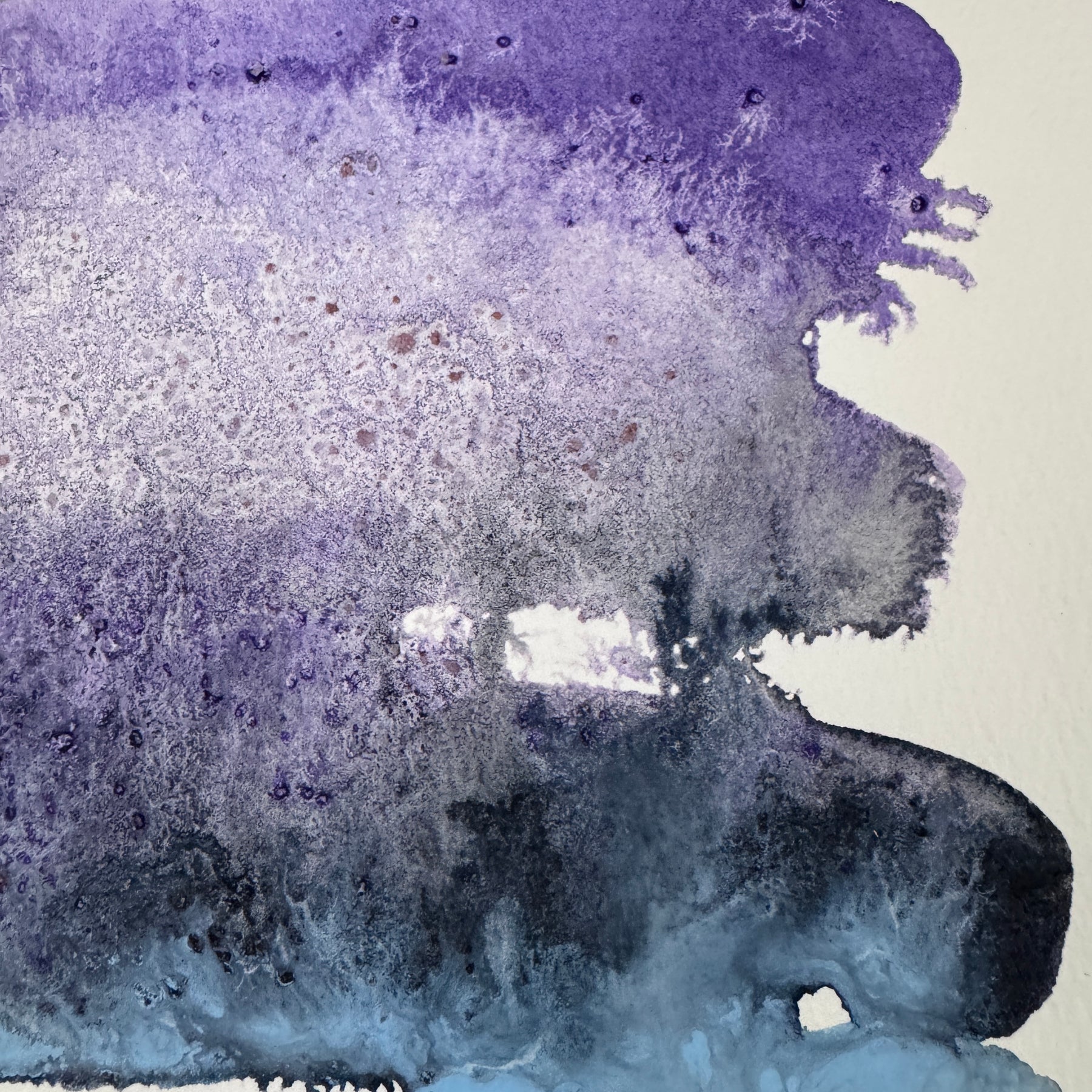 Original Abstract Watercolour - Where Evening Gathered