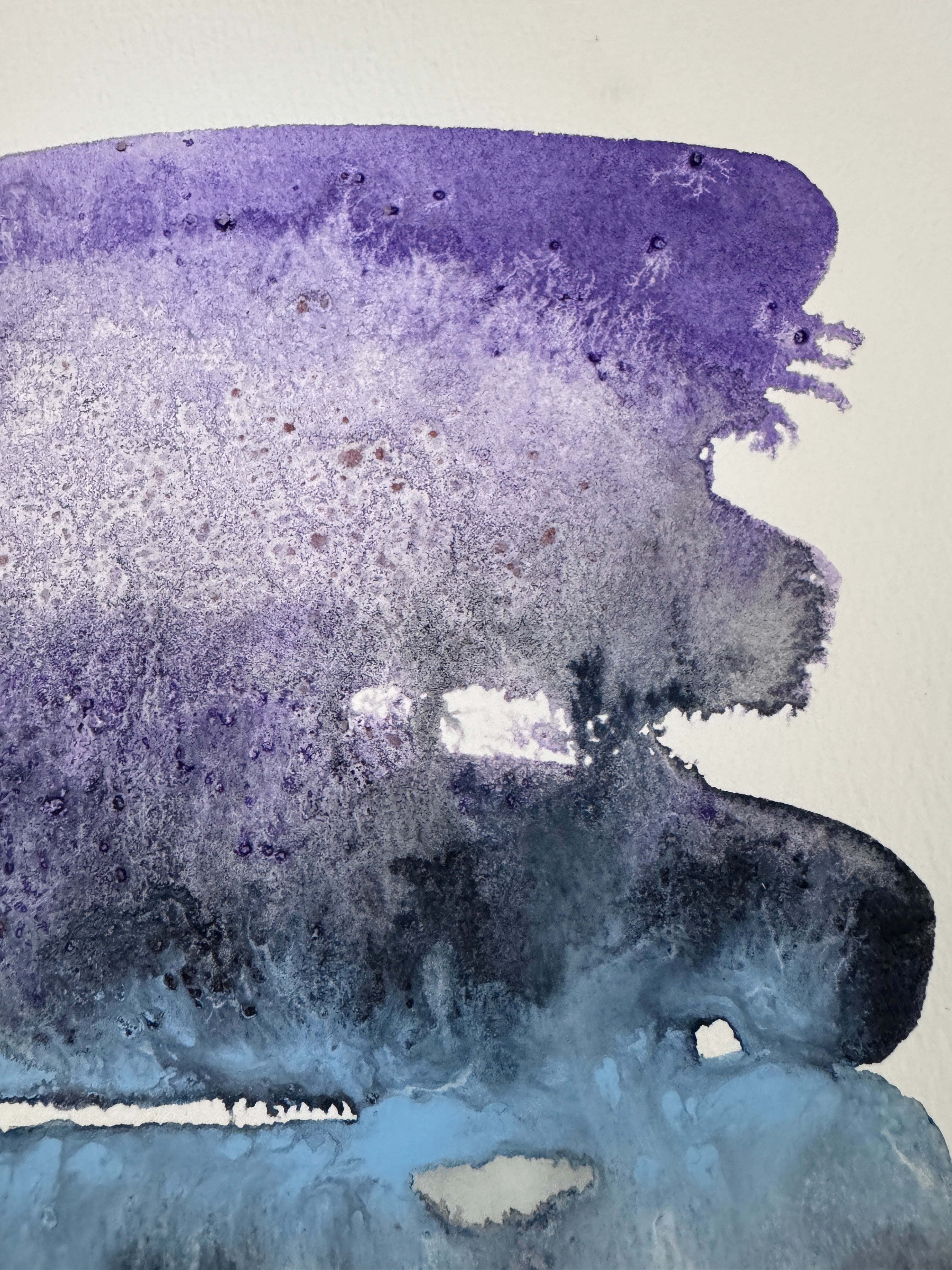 Original Abstract Watercolour - Where Evening Gathered