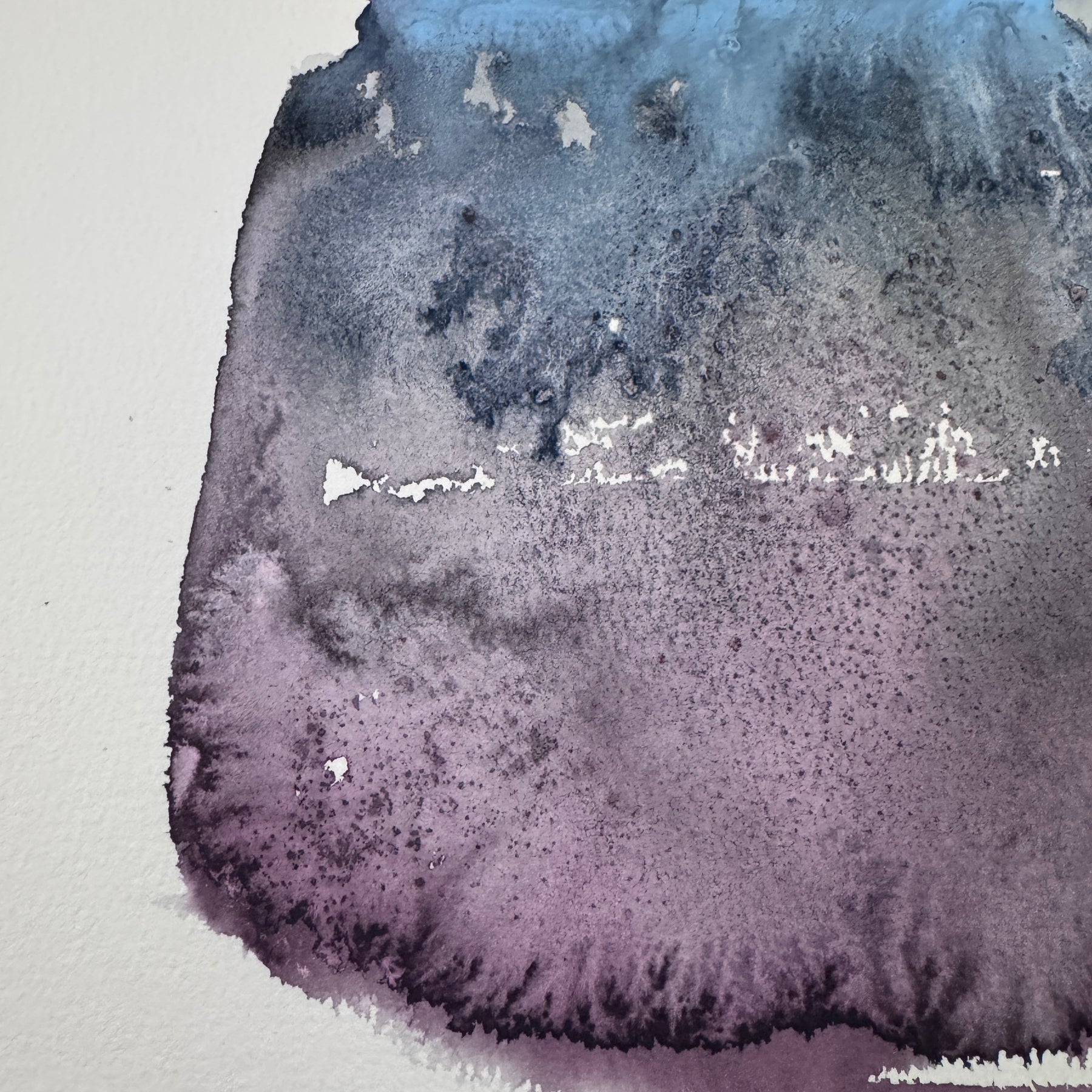 Original Abstract Watercolour - Where Evening Gathered