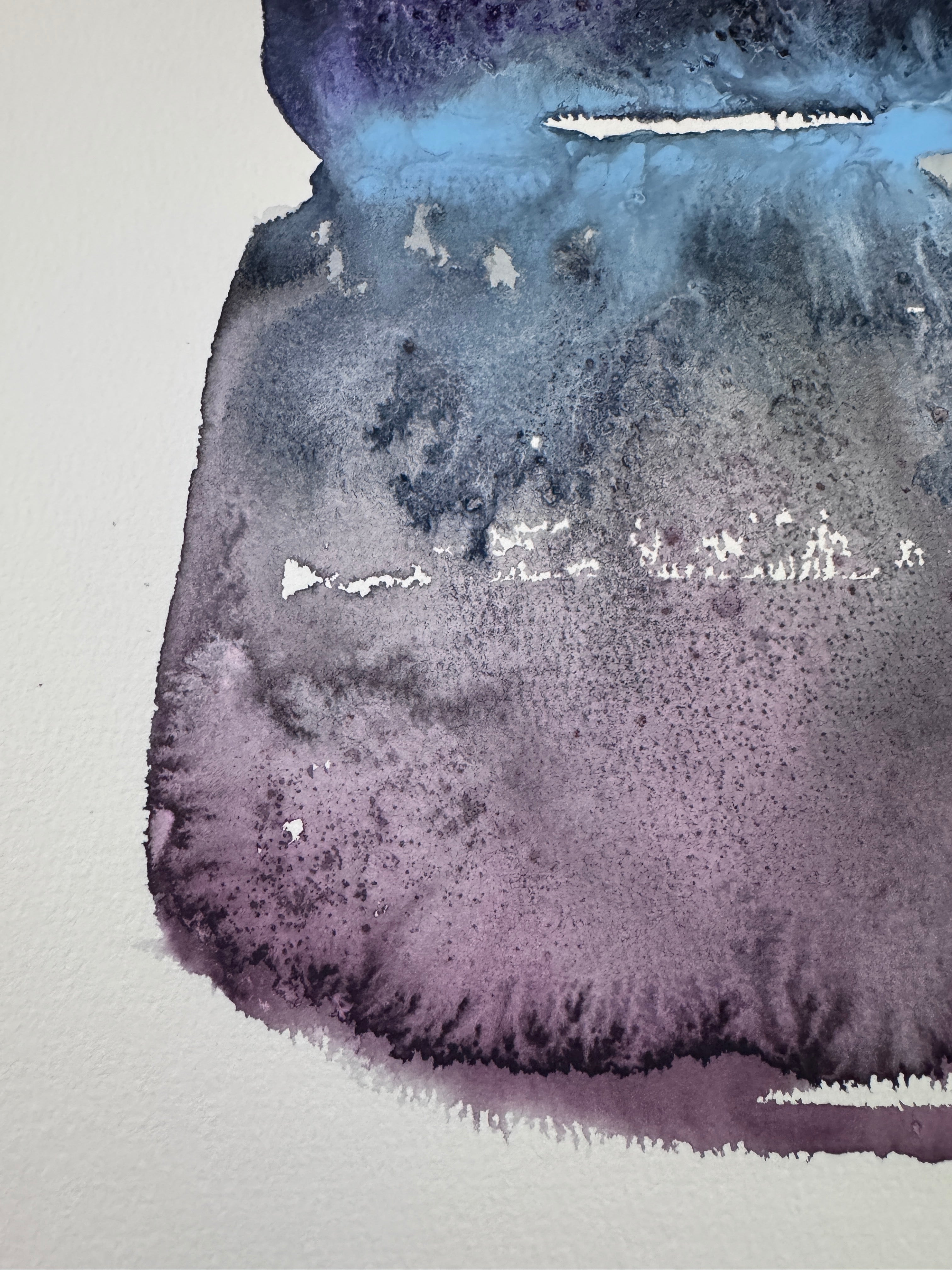 Original Abstract Watercolour - Where Evening Gathered