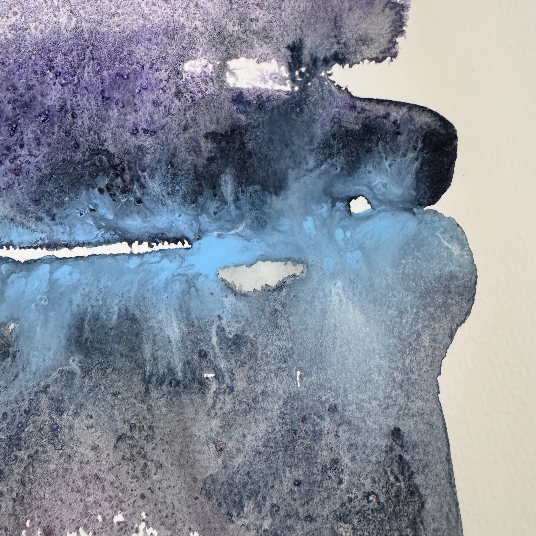 Original Abstract Watercolour - Where Evening Gathered