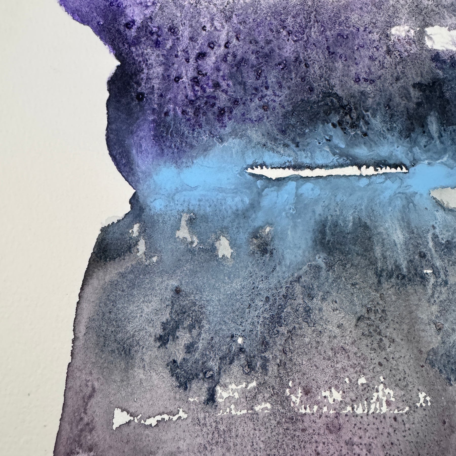 Original Abstract Watercolour - Where Evening Gathered