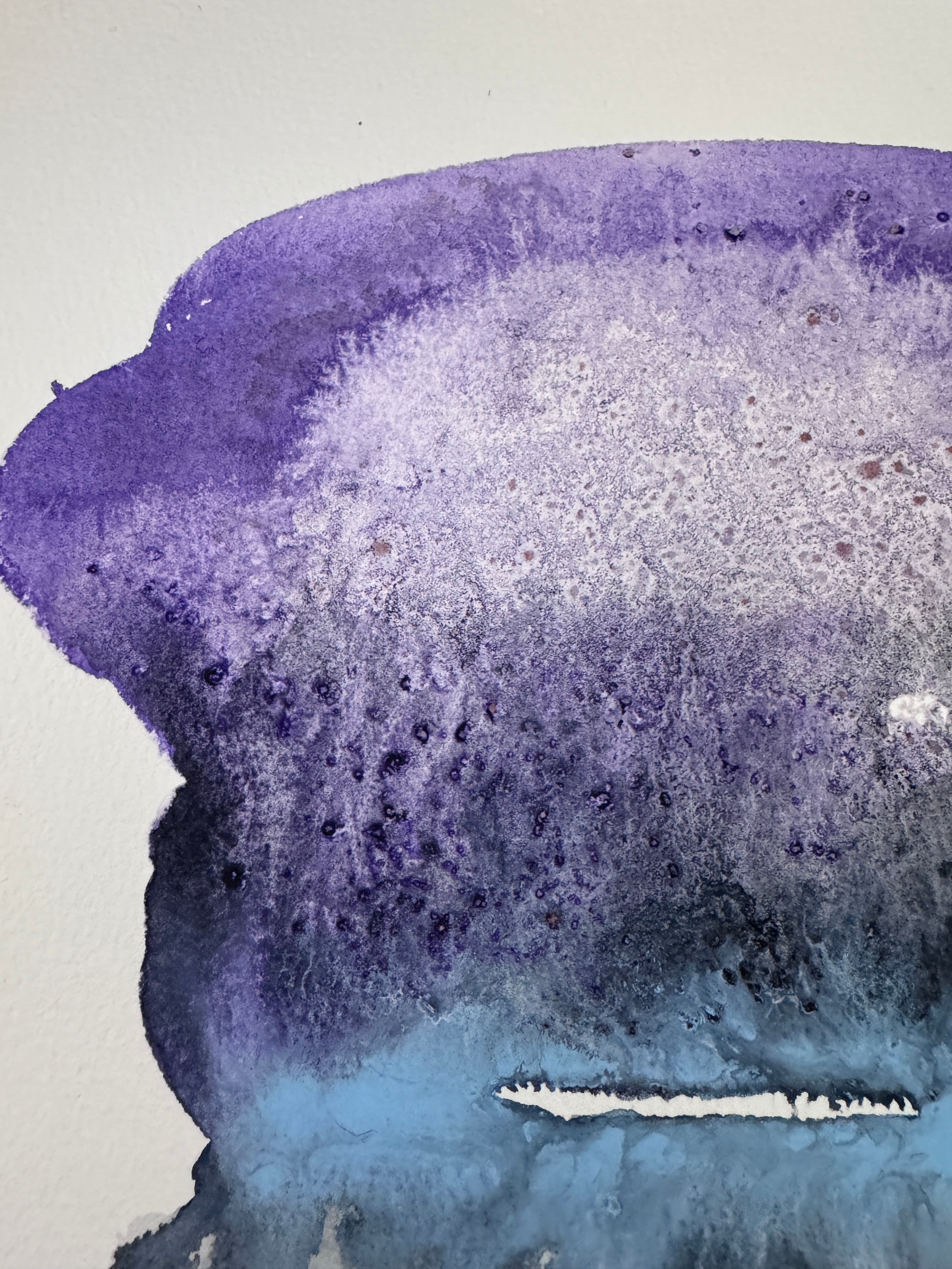 Original Abstract Watercolour - Where Evening Gathered