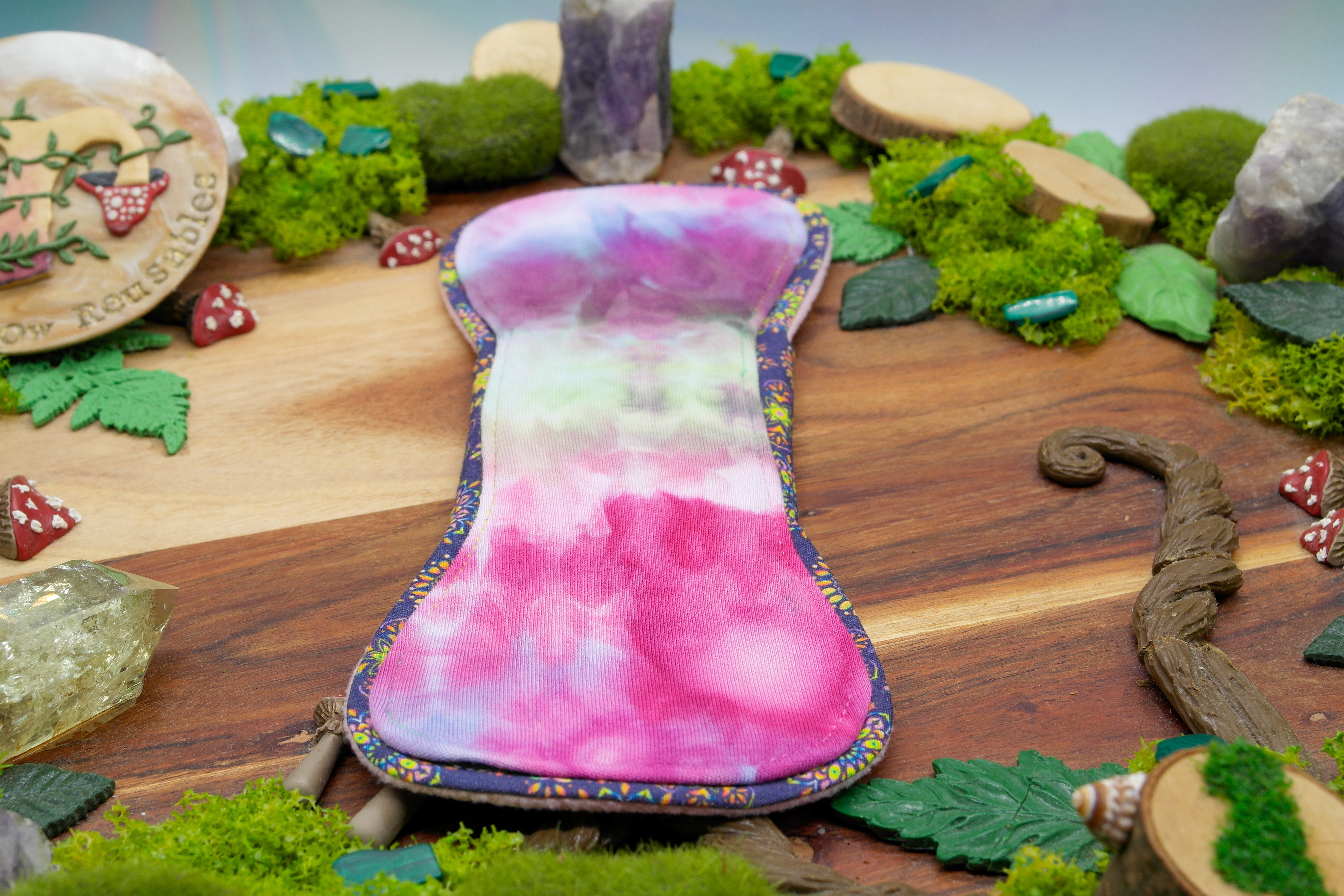 period self care Reusable cloth pad 10" Moderate (Flutter) - hippie vibes