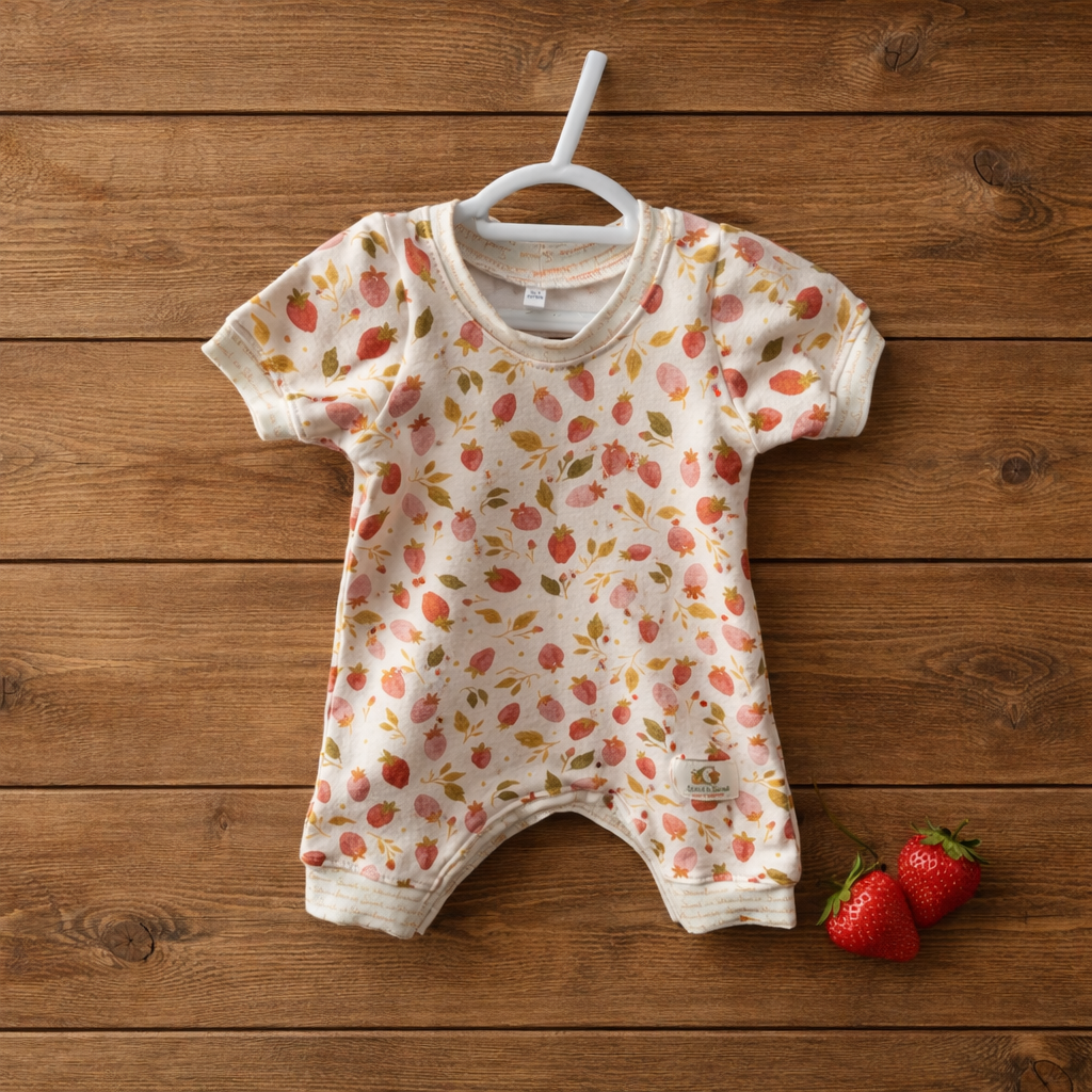 SWEET AS STRAWBERRIES ROMPER