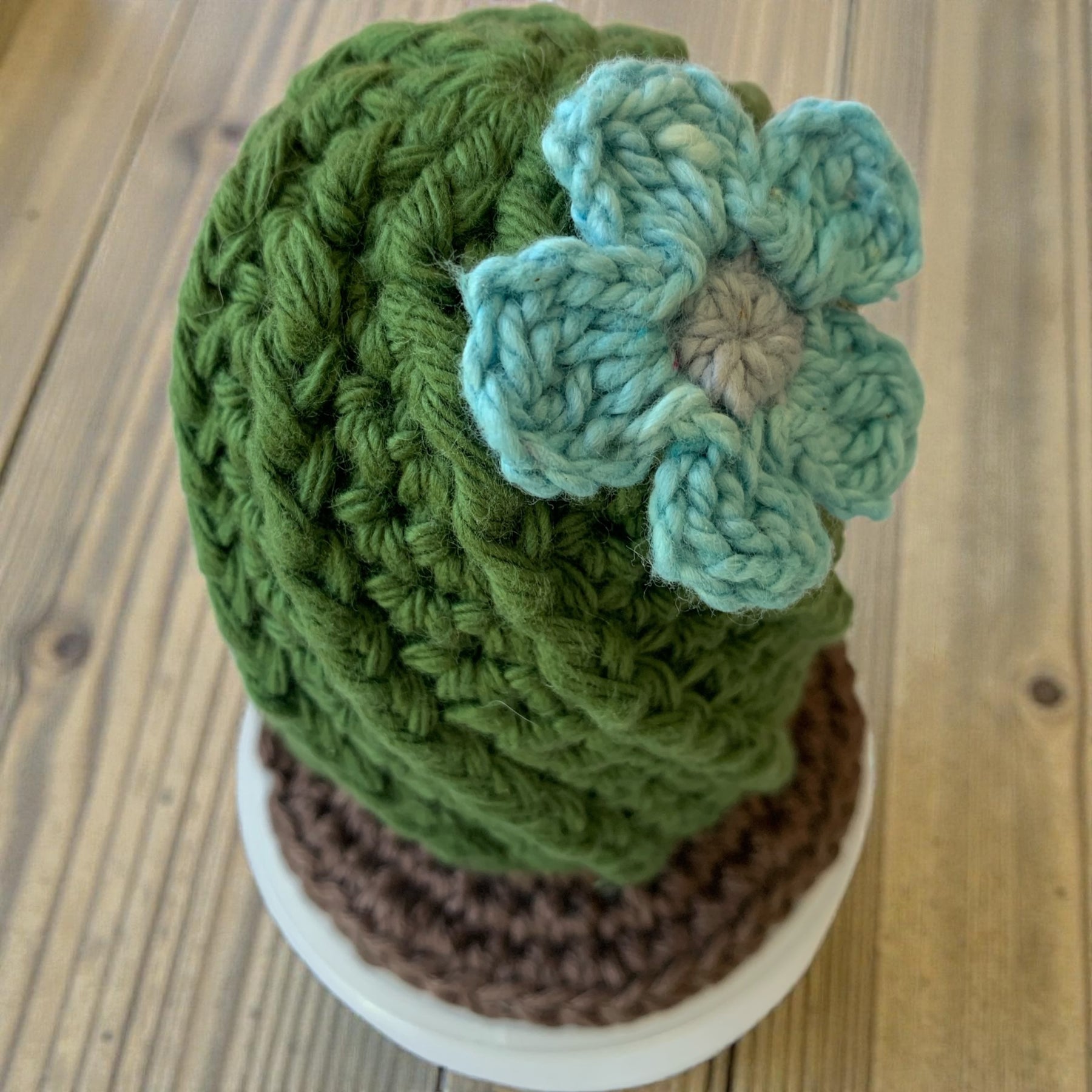 Crochet Cactus Pin Cushion with Needle Sharpener – Handmade Amigurumi Cactus – Sewing & Quilting Gift