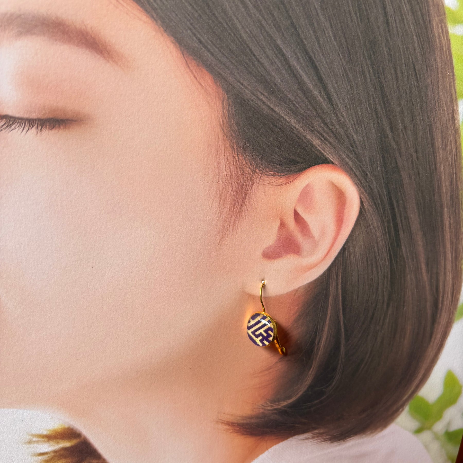 Japanese paper Resin earrings