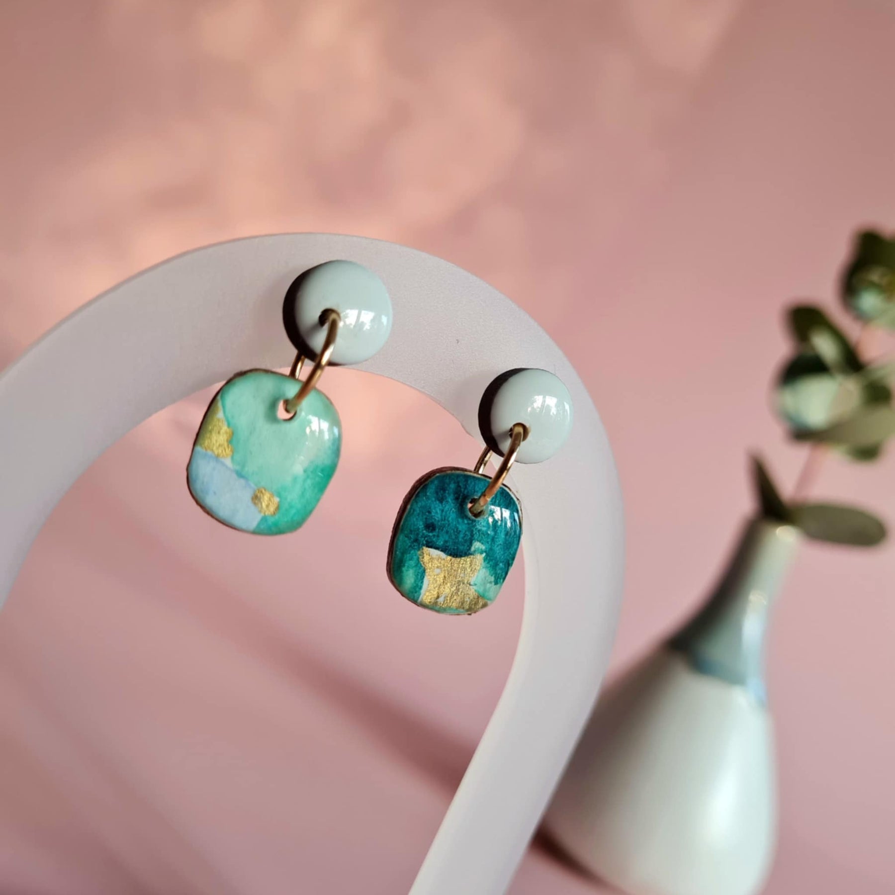 The Fiesta Collection | Resin art earrings | Part 2 | Small dangles | Studs | Pendants