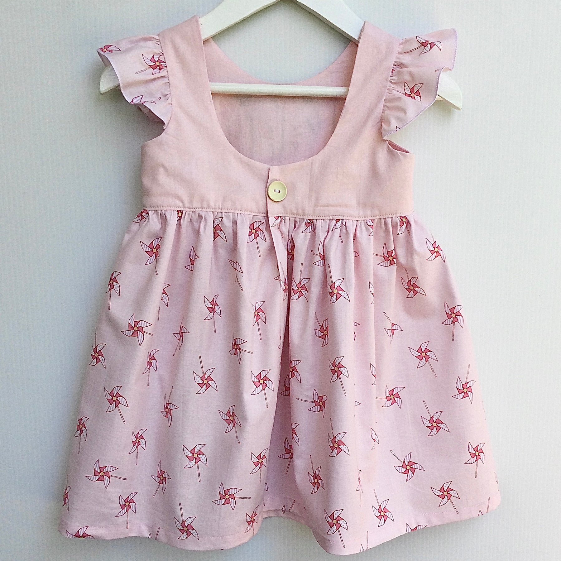 Girls One-Of-A-Kind Hand Embroidered Ruffle Dress