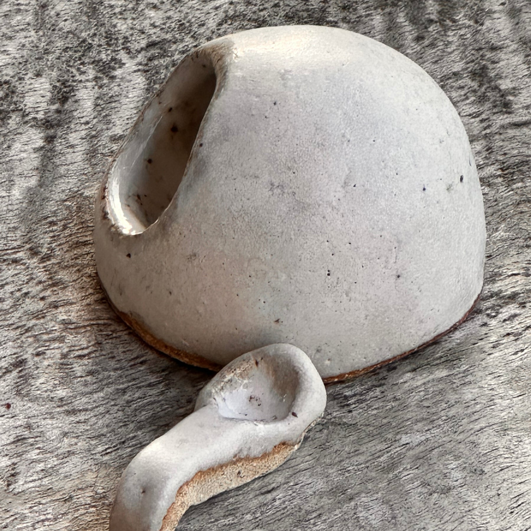 Pinch Of Salt Cellar - Handmade Ceramic salt/spice pot and spoon