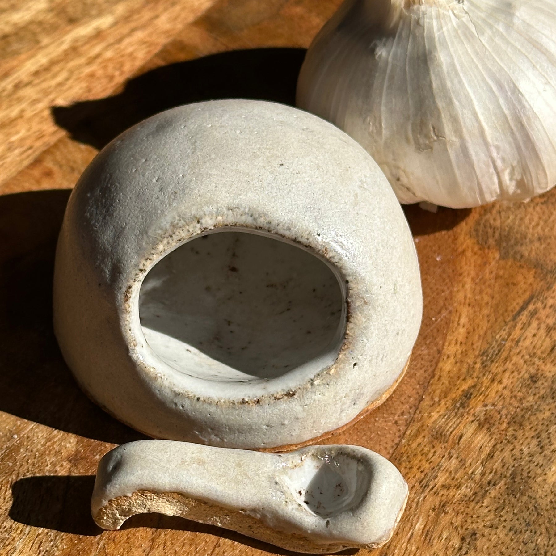 Pinch Of Salt Cellar - Handmade Ceramic salt/spice pot and spoon