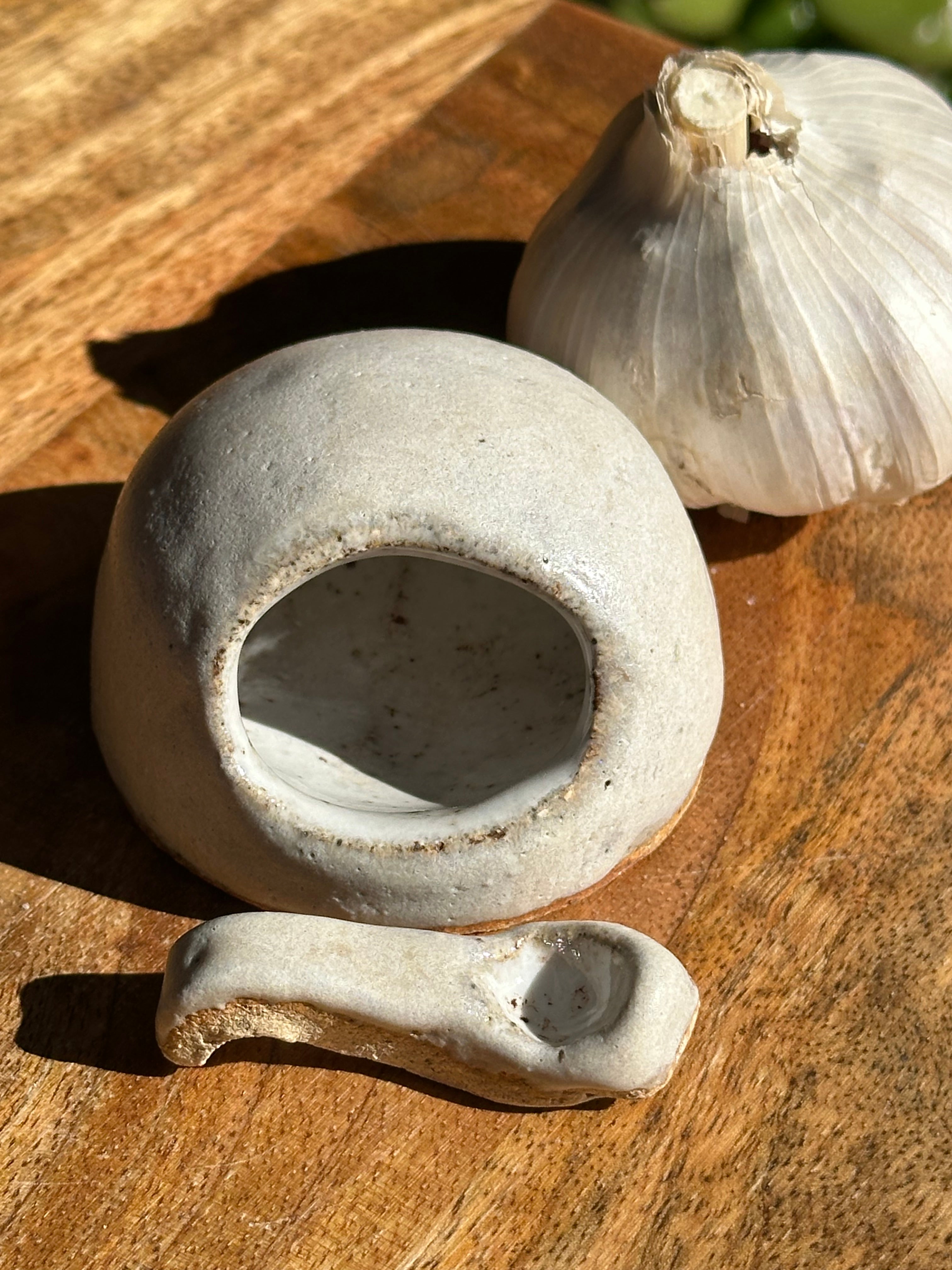 Pinch Of Salt Cellar - Handmade Ceramic salt/spice pot and spoon