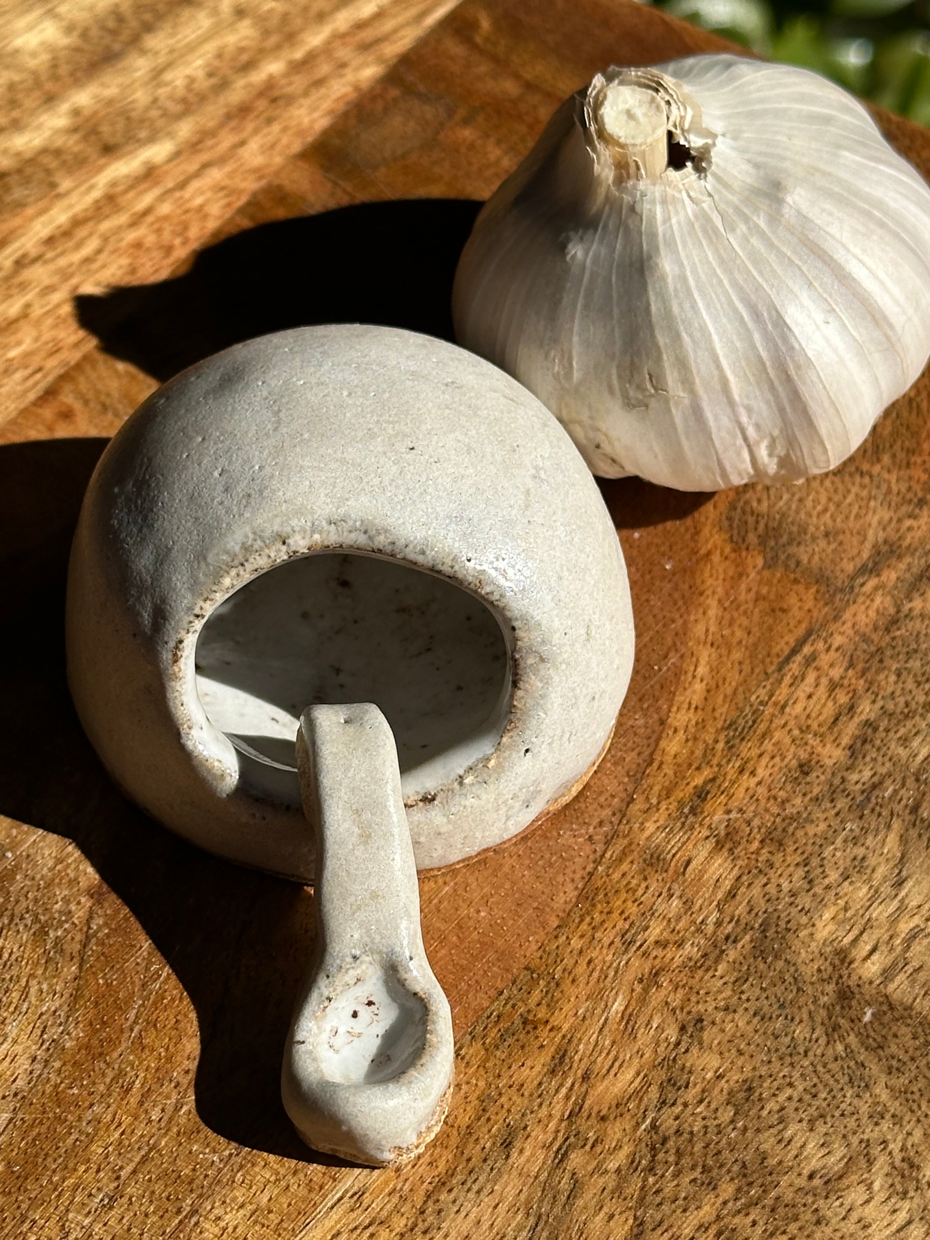 Pinch Of Salt Cellar - Handmade Ceramic salt/spice pot and spoon