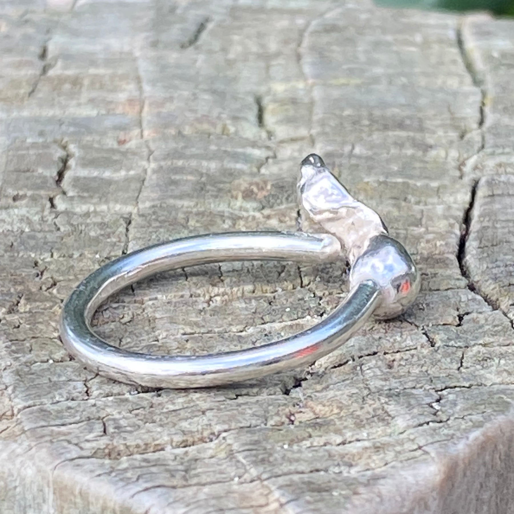 Drift Ring – Water Cast Sterling Silver – Size K