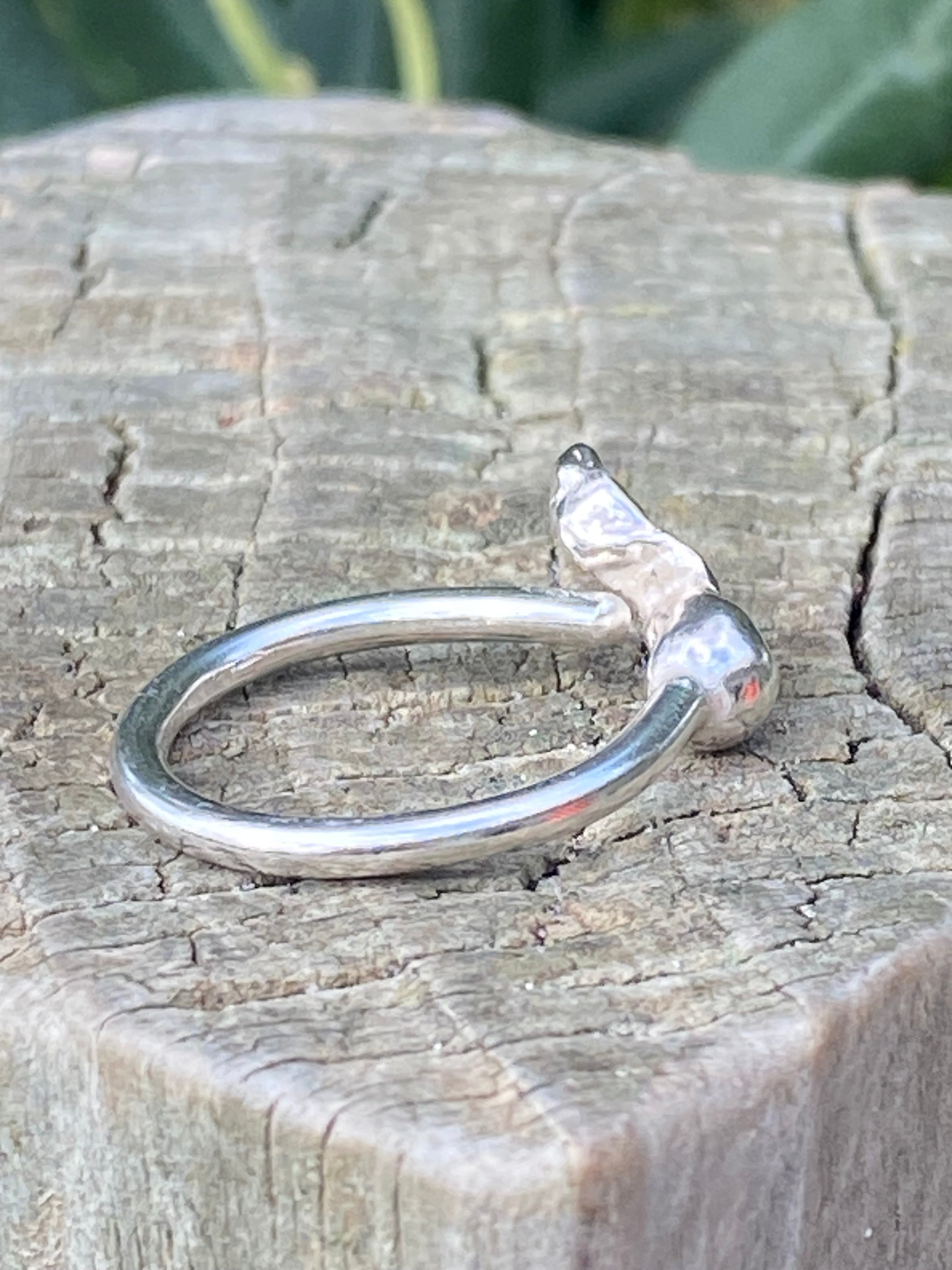 Drift Ring – Water Cast Sterling Silver – Size K