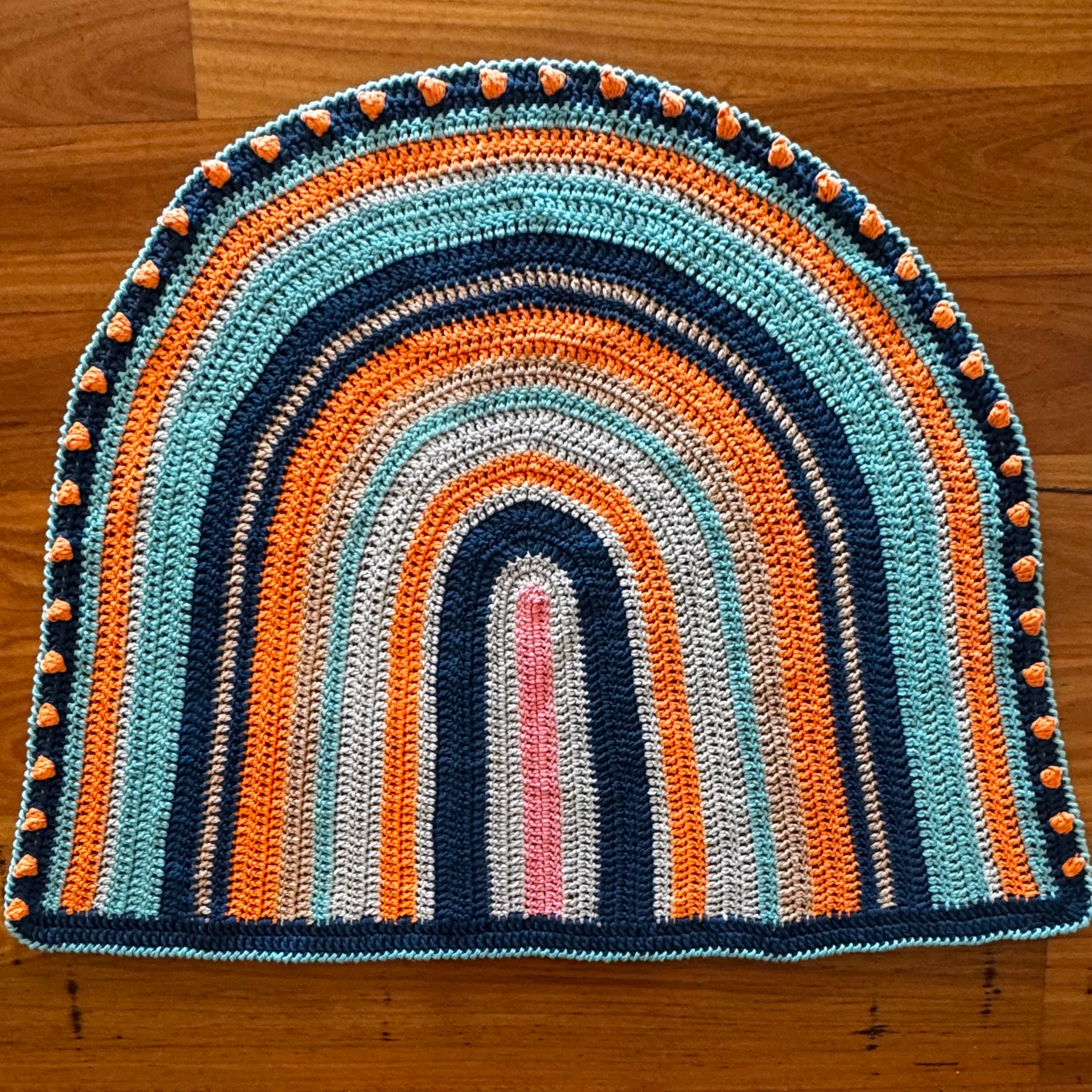 Crochet Rainbow Baby Blanket (Organic Cotton)