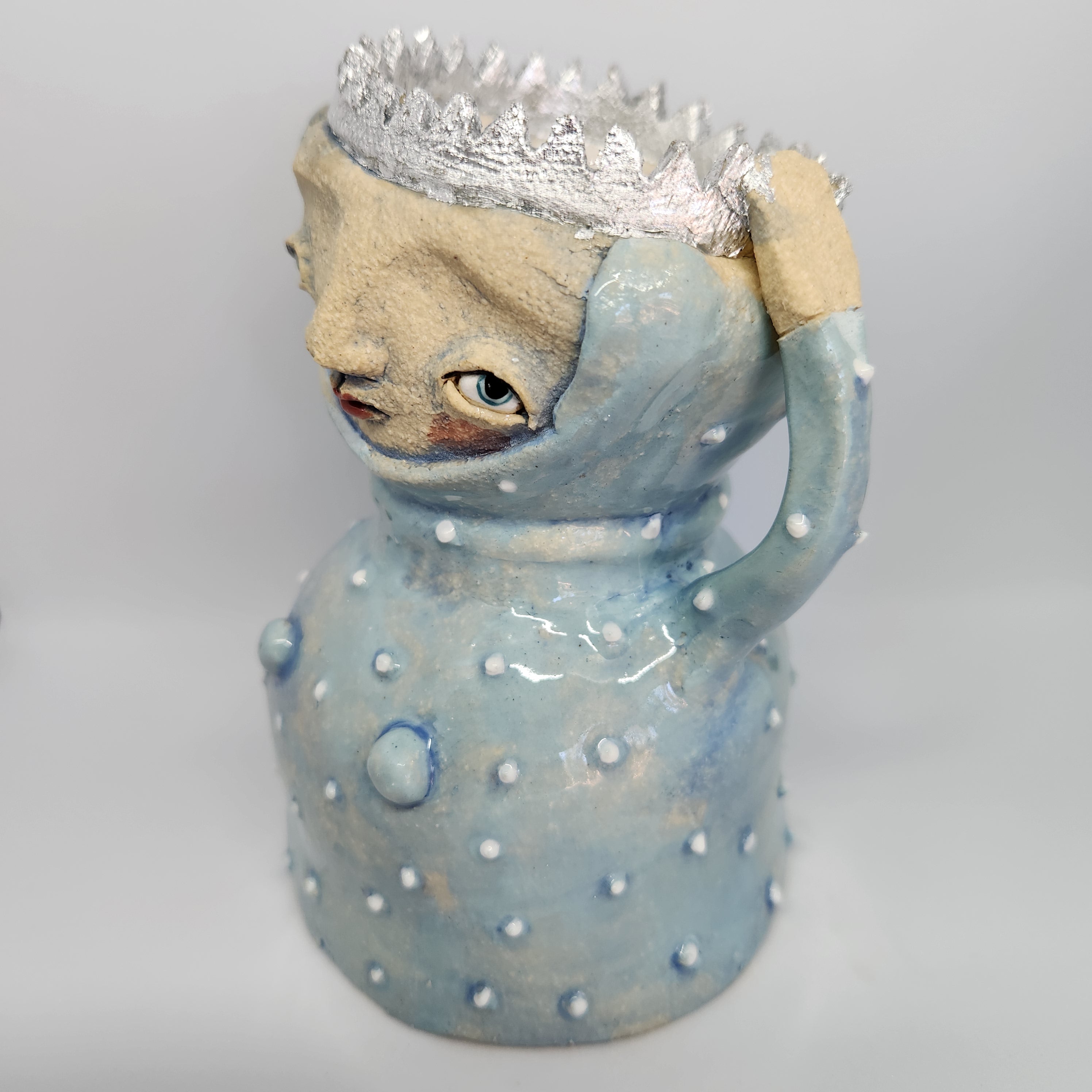 Queen, candlestick, blue, gift