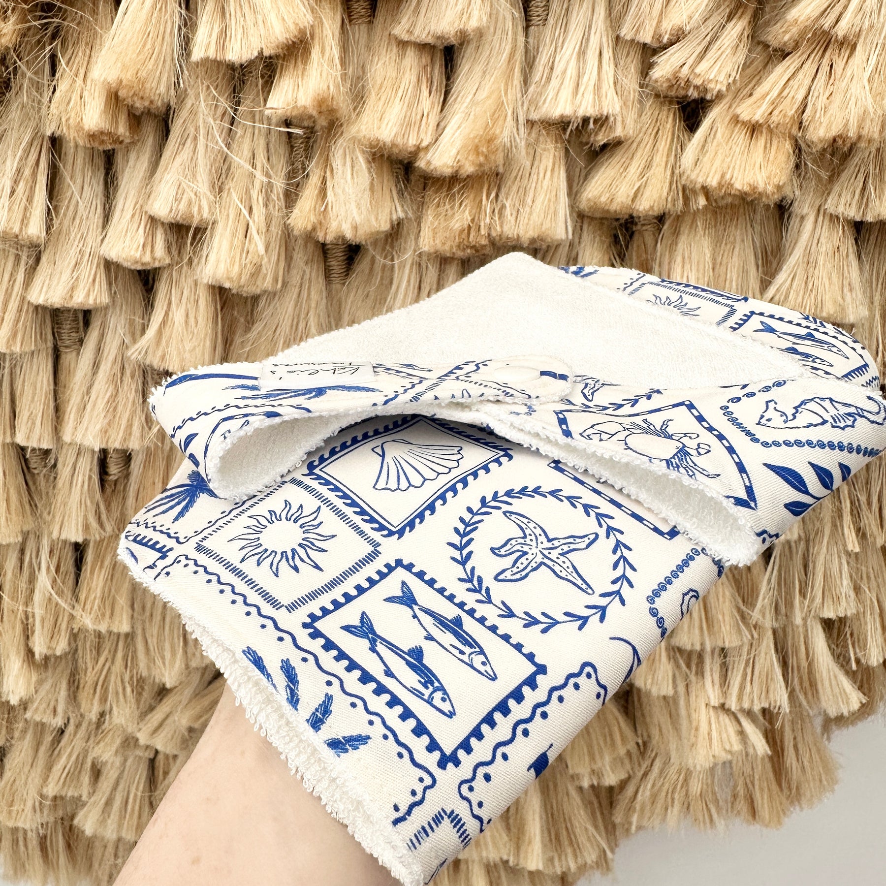 Dolce blue bandana bib