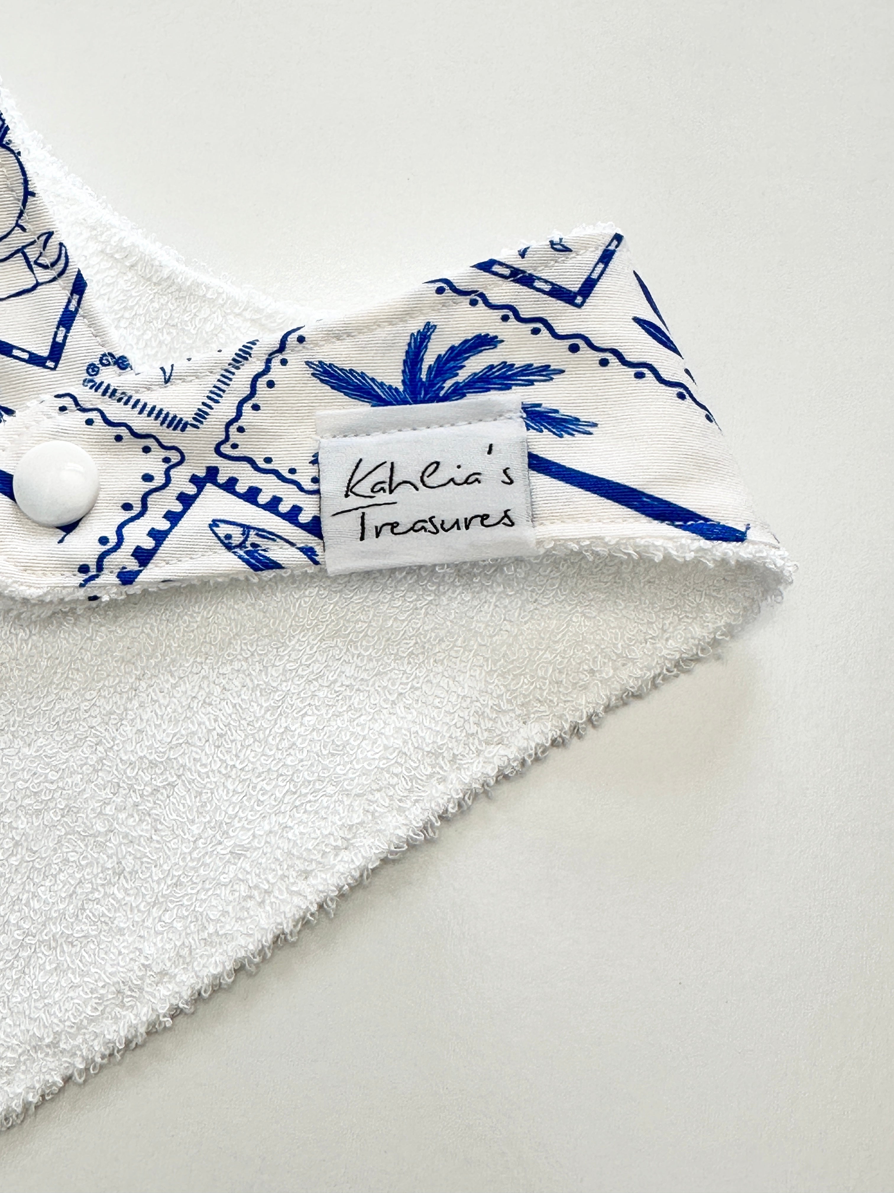 Dolce blue bandana bib