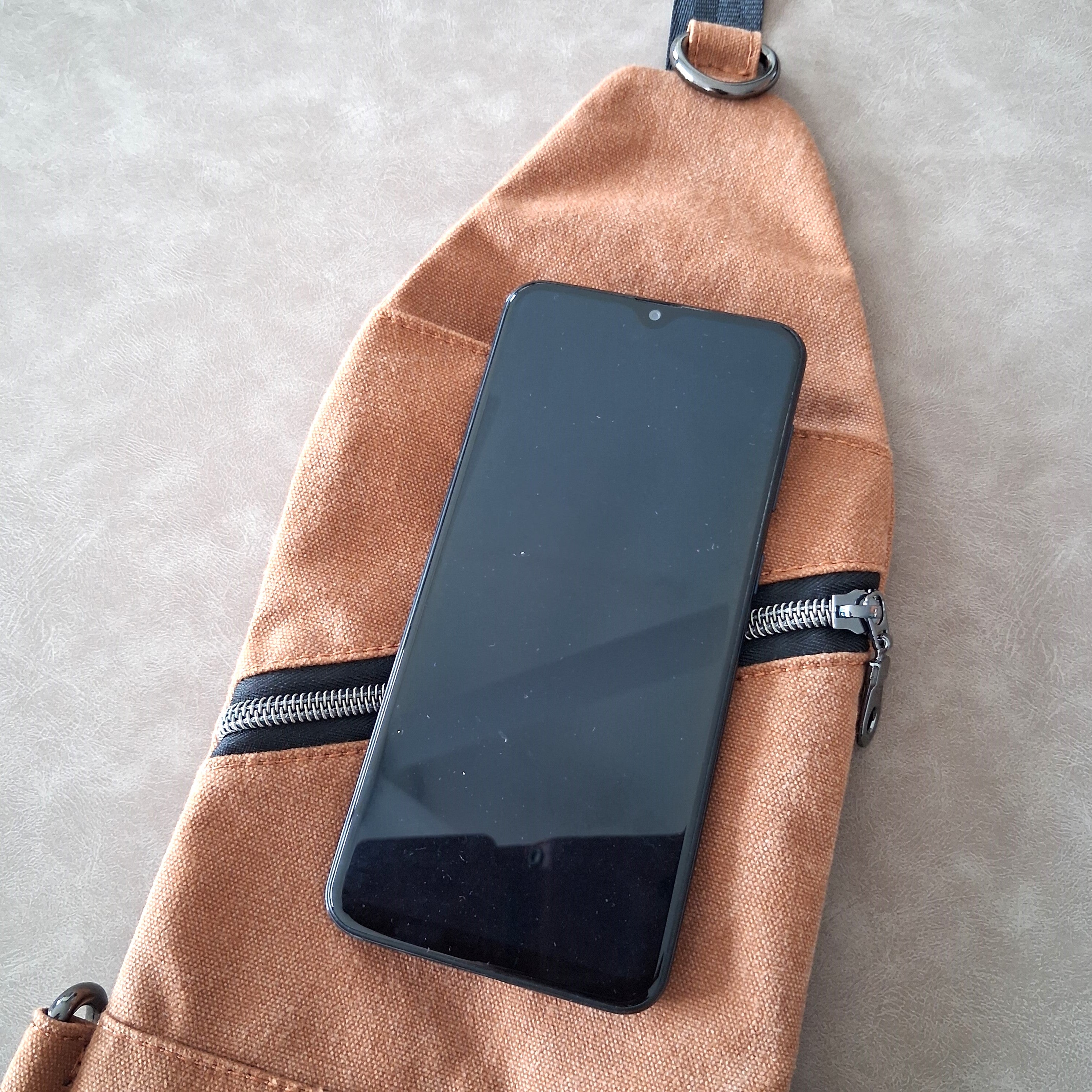 Crossbody Sling – Mini Traveller - Tan Stonewashed Canvas