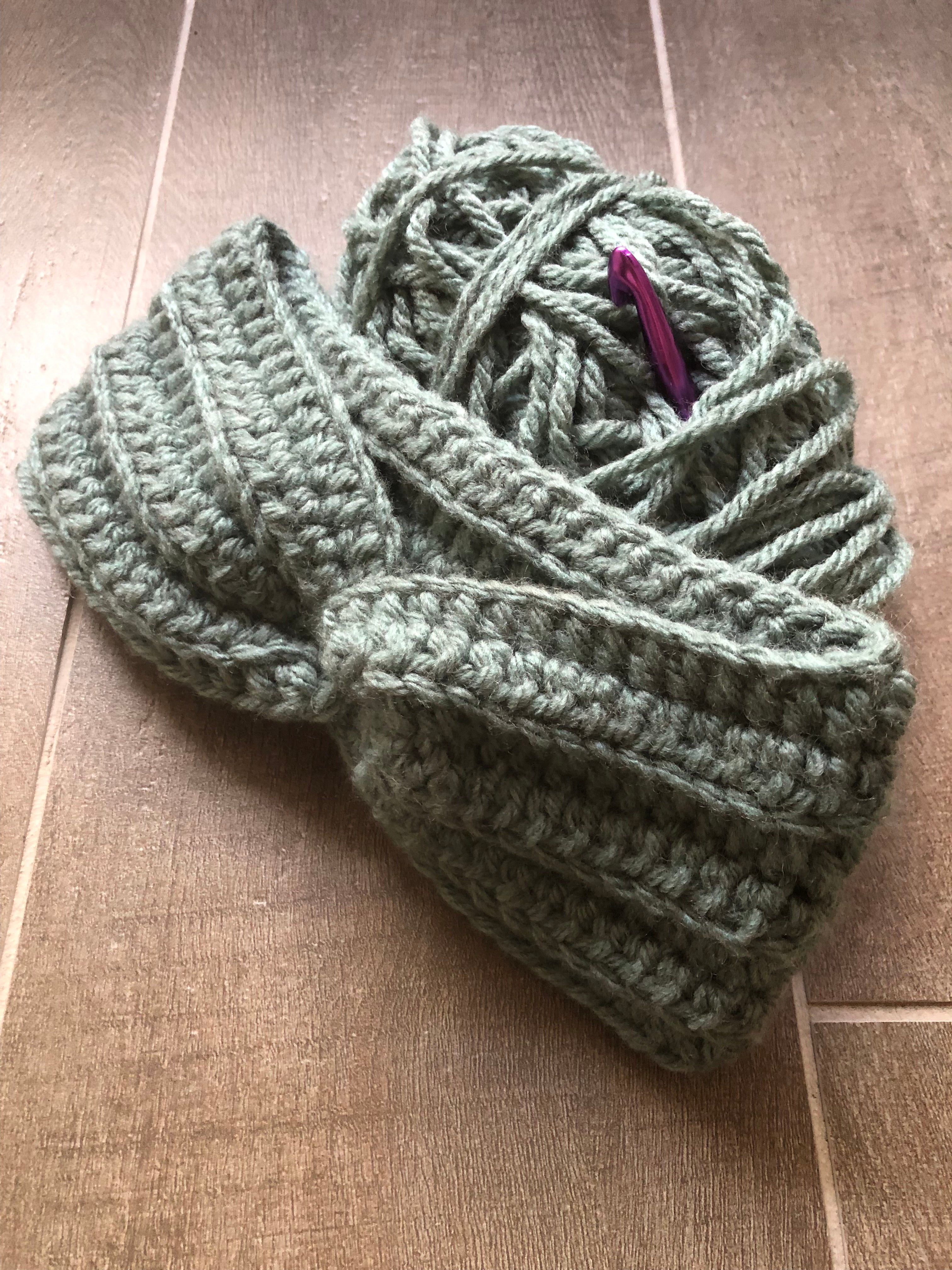 Hand Crocheted Head Band  | Sage Green