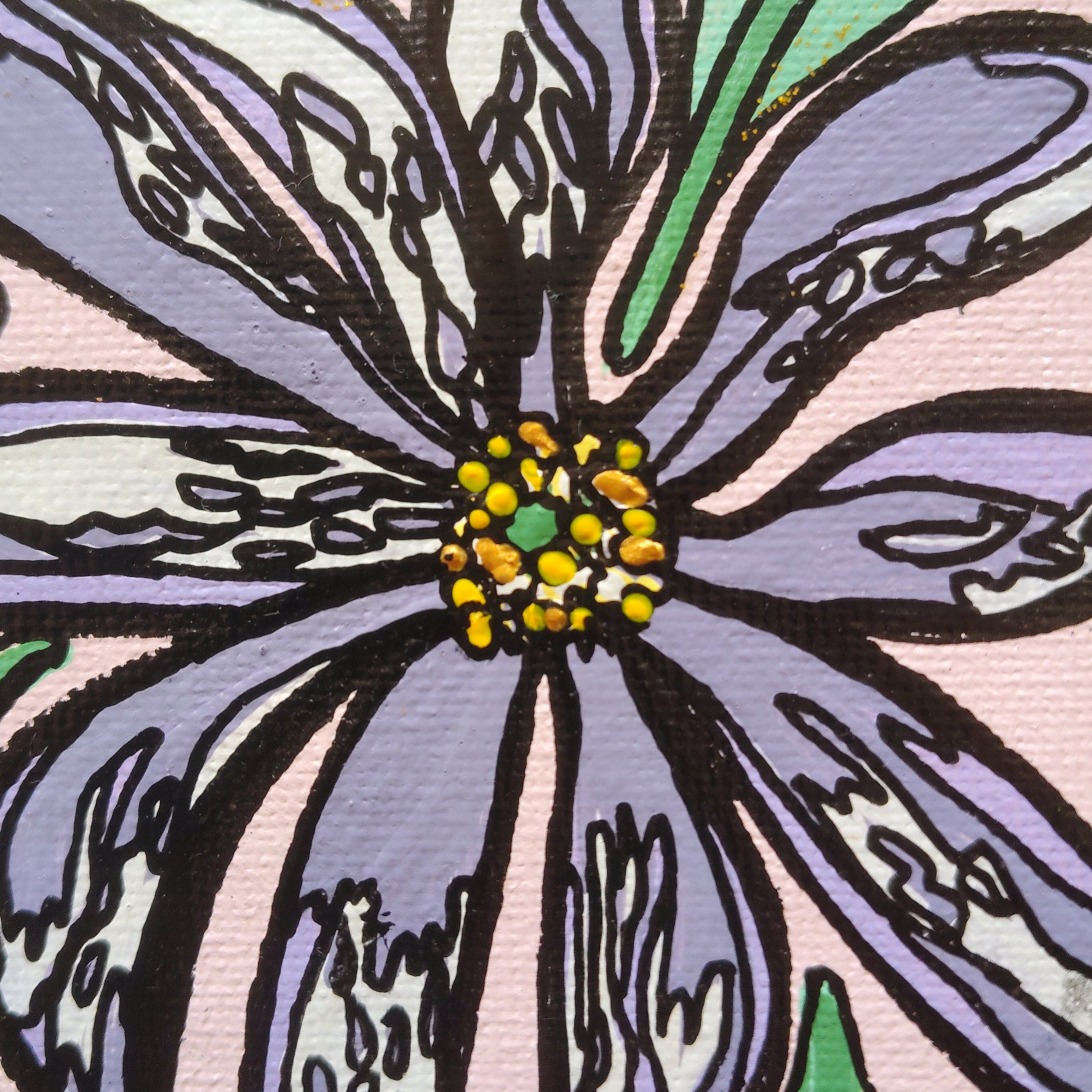 A4 ORIGINAL ARTWORK - "Magnolia Stellata and Pink Manuka" - Abstract Art