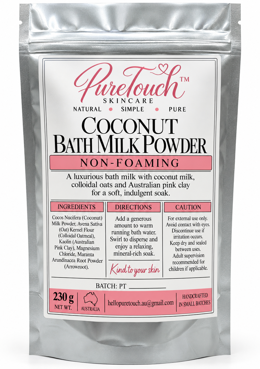Coconut Bath Milk Powder Non-Foaming 230g